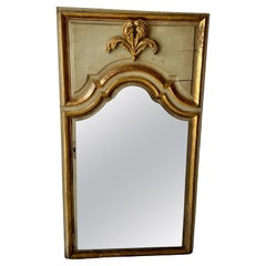 Espejo de Pared Trumeau Dorado Francés del Siglo XVIII