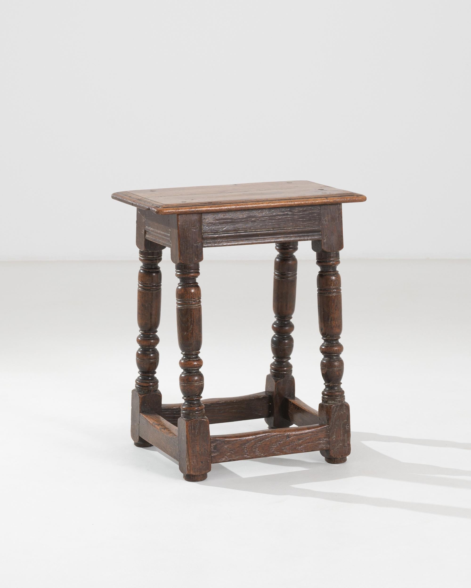 18th Century French Wooden Stool In Good Condition In High Point, NC