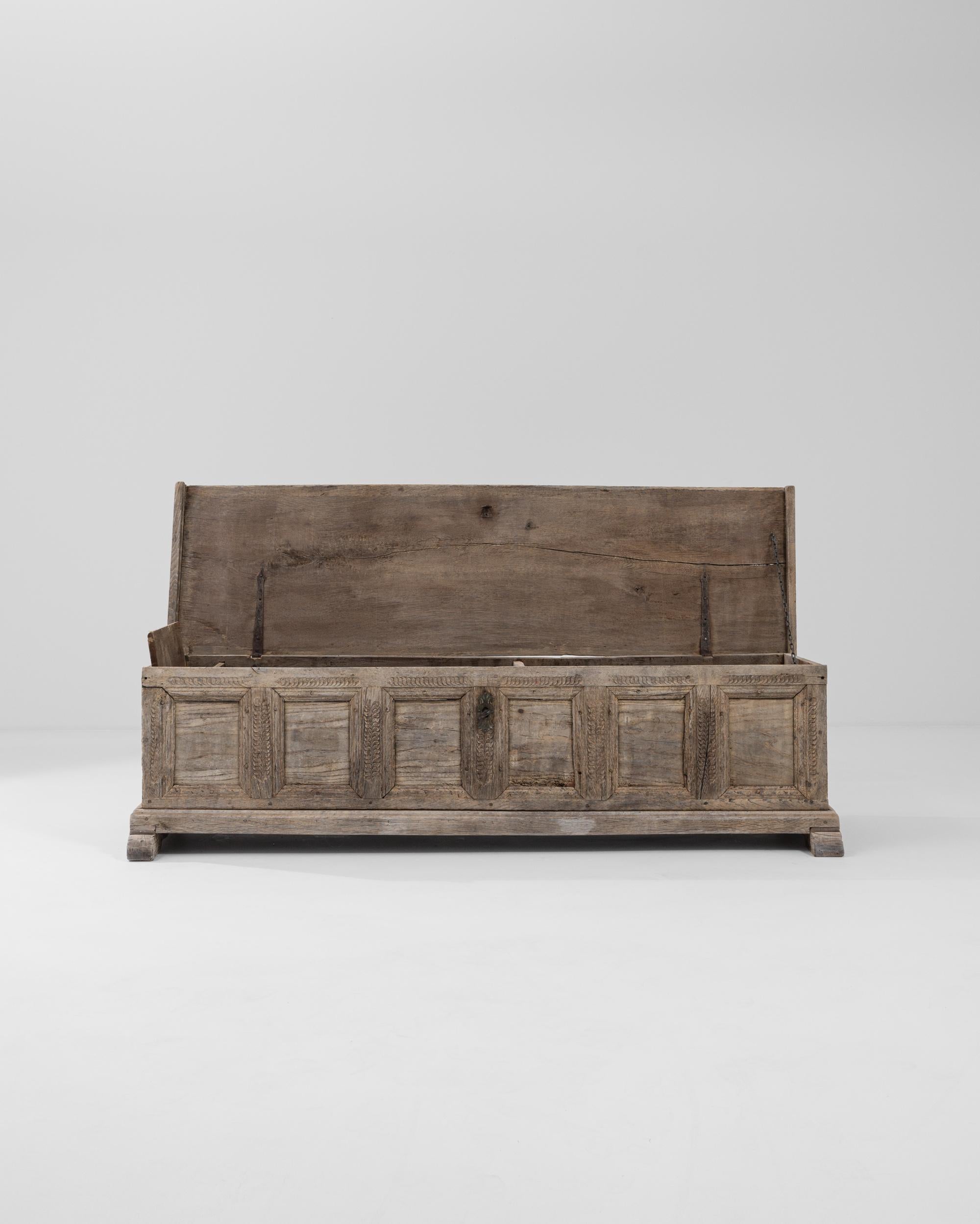 French Provincial 18th Century French Wooden Trunk