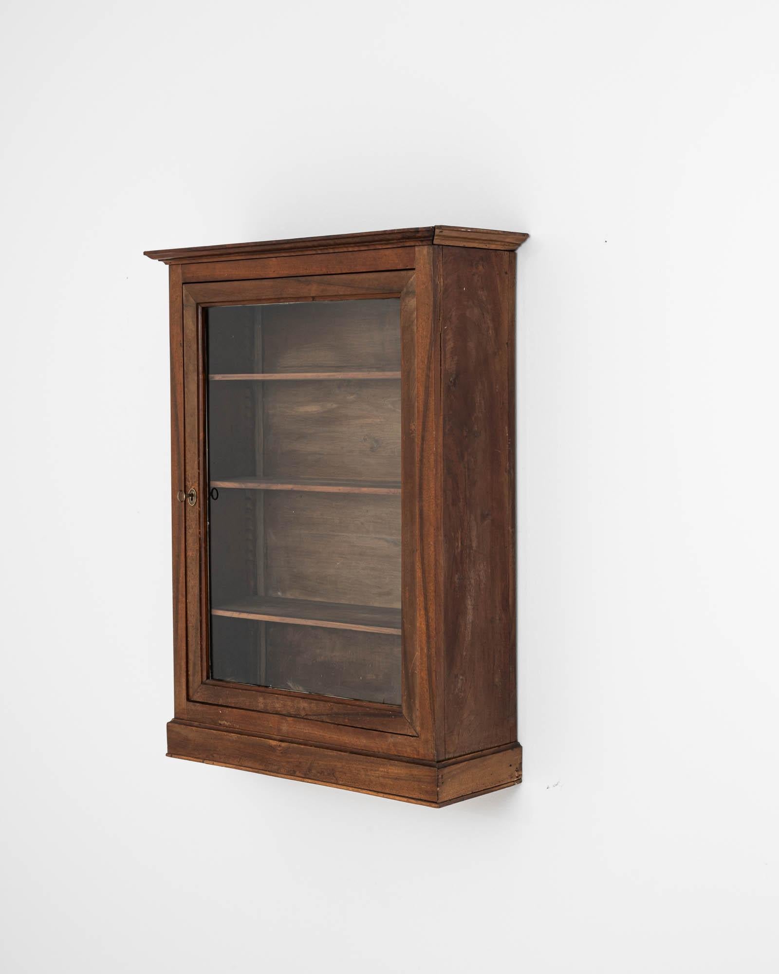 18th Century and Earlier 18th Century French Wooden Wall Vitrine For Sale