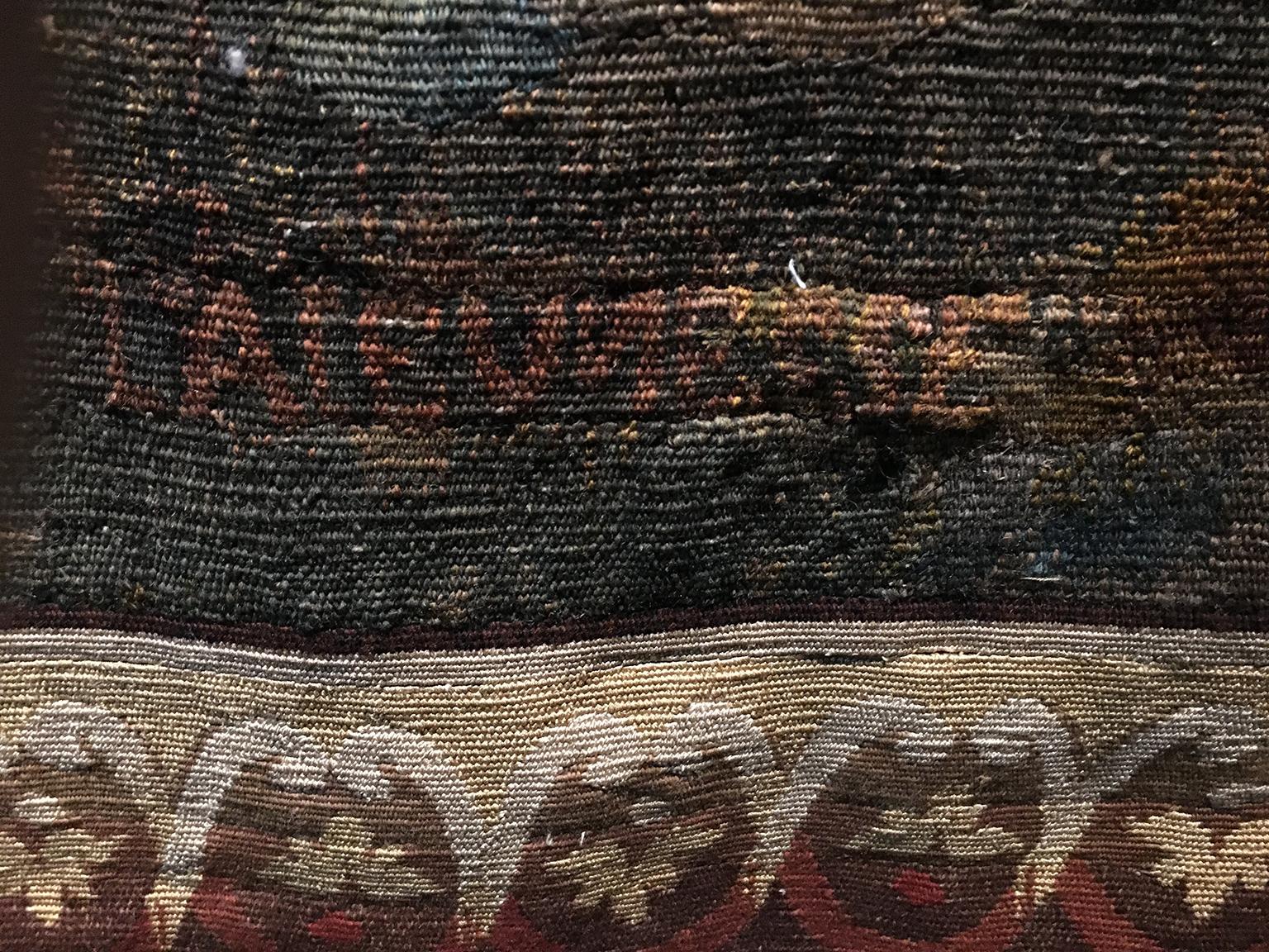 Tapisserie et gravure d'Aubusson en laine et soie du 18ème siècle, vers 1750 en vente 3