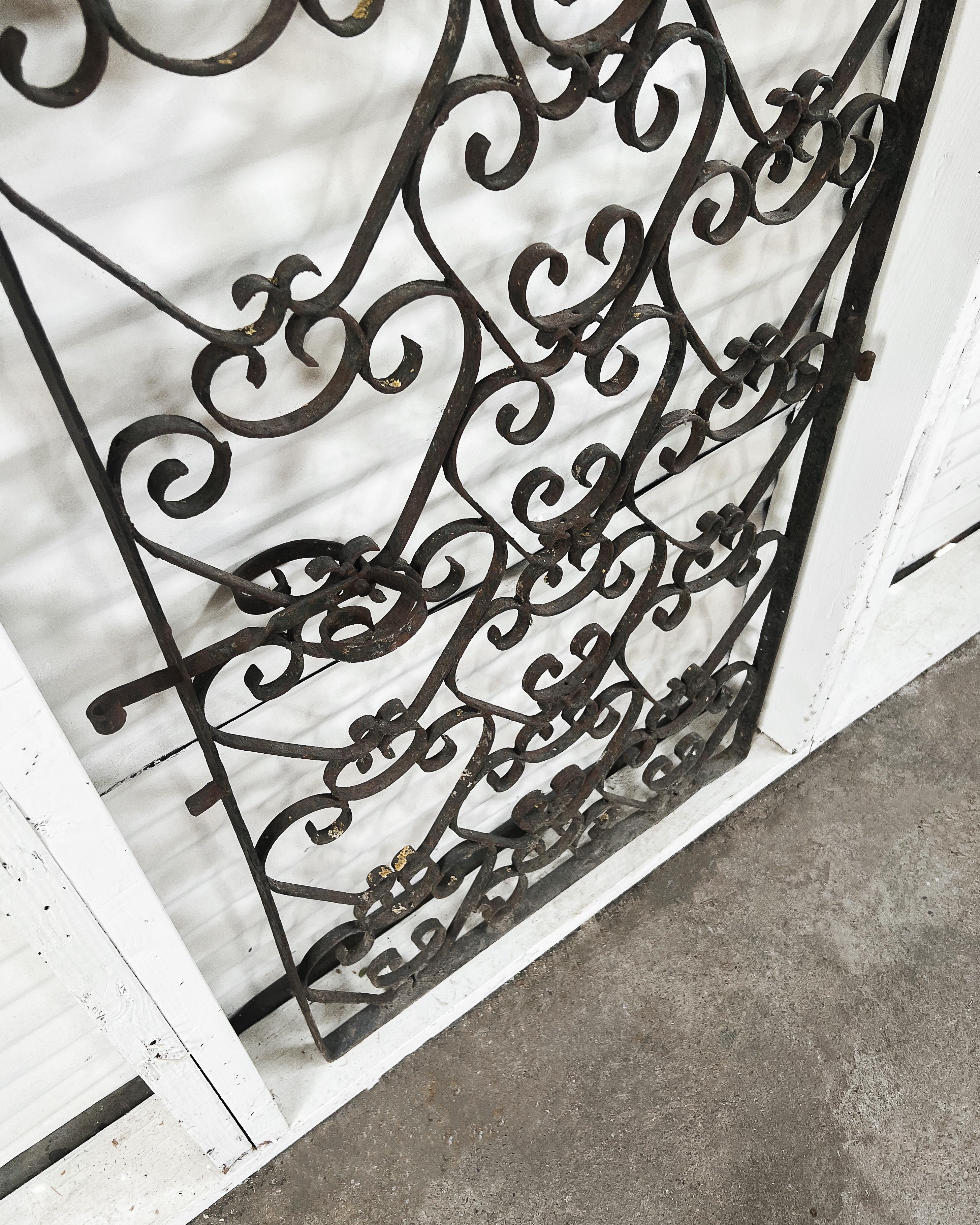 18th Century French Wrought Iron Wine Cellar Gate For Sale 10