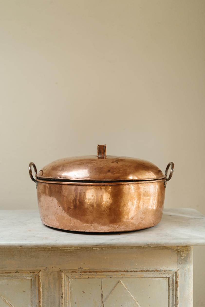 18th Century French Xl Brass Cooking Pot For Sale 3