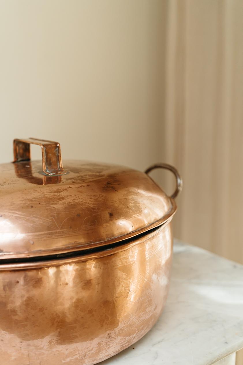 18th Century French Xl Brass Cooking Pot For Sale 4