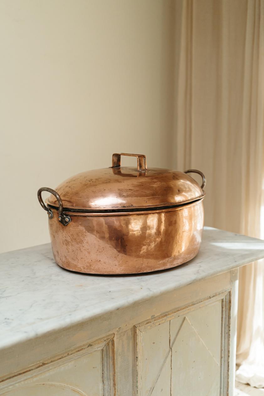 18th Century French Xl Brass Cooking Pot For Sale 5
