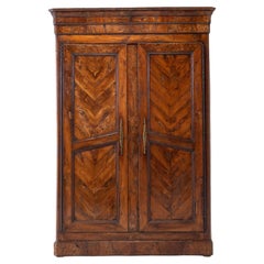 18th Century French Yew Wood Armoire