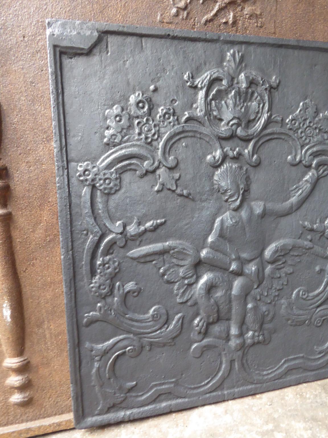 18th Century and Earlier 18th Century French 'Zeus and Leda' Fireback / Backsplash For Sale