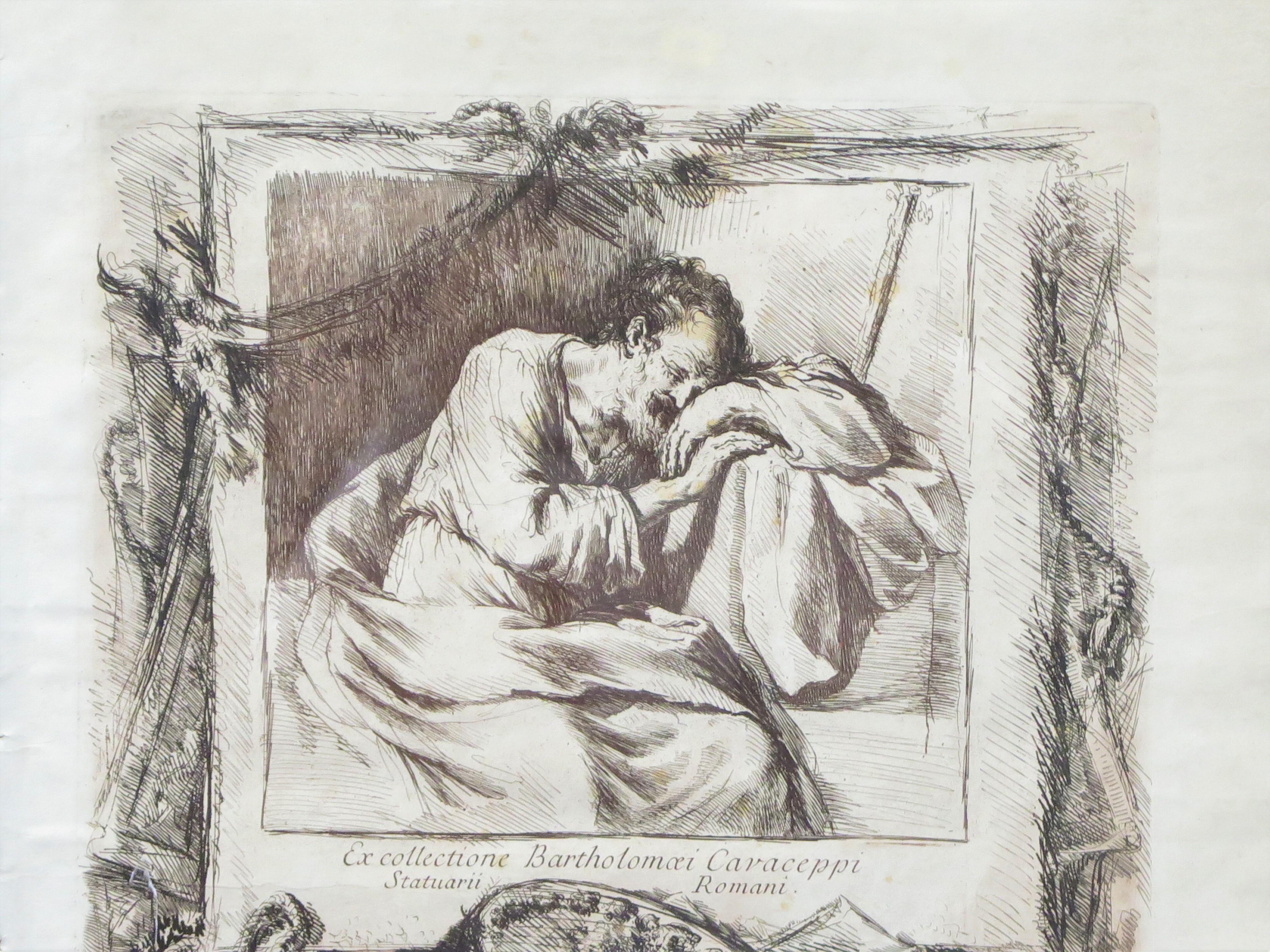 Art Deco 18th Century Frontispiece Engraving by Piranesi