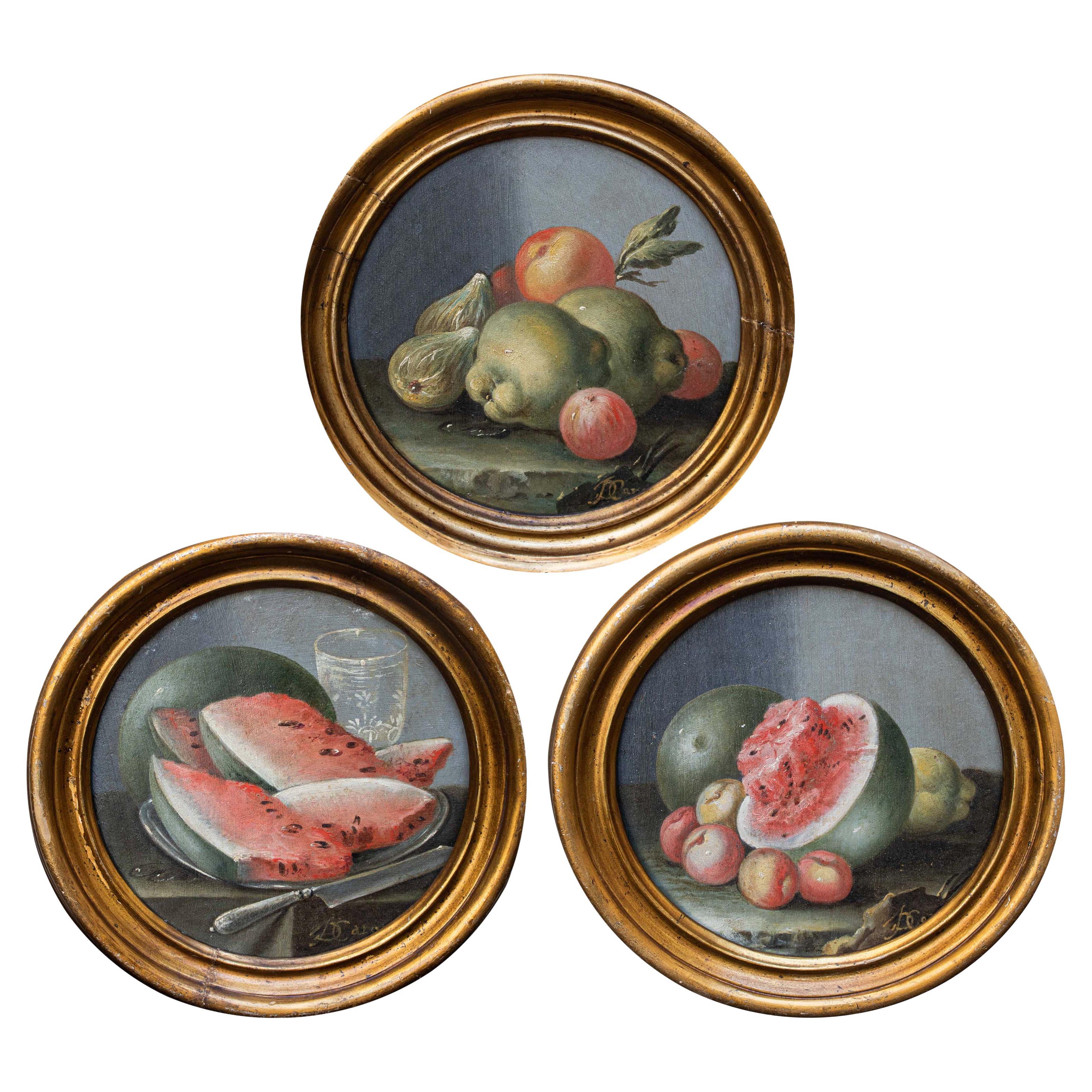 Still Life Oil Paintings Series of Six 18th Century Spanish For Sale at 1stDibs