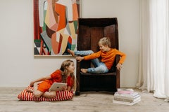 18th Century Fruitwood and Elm Tavern Settle