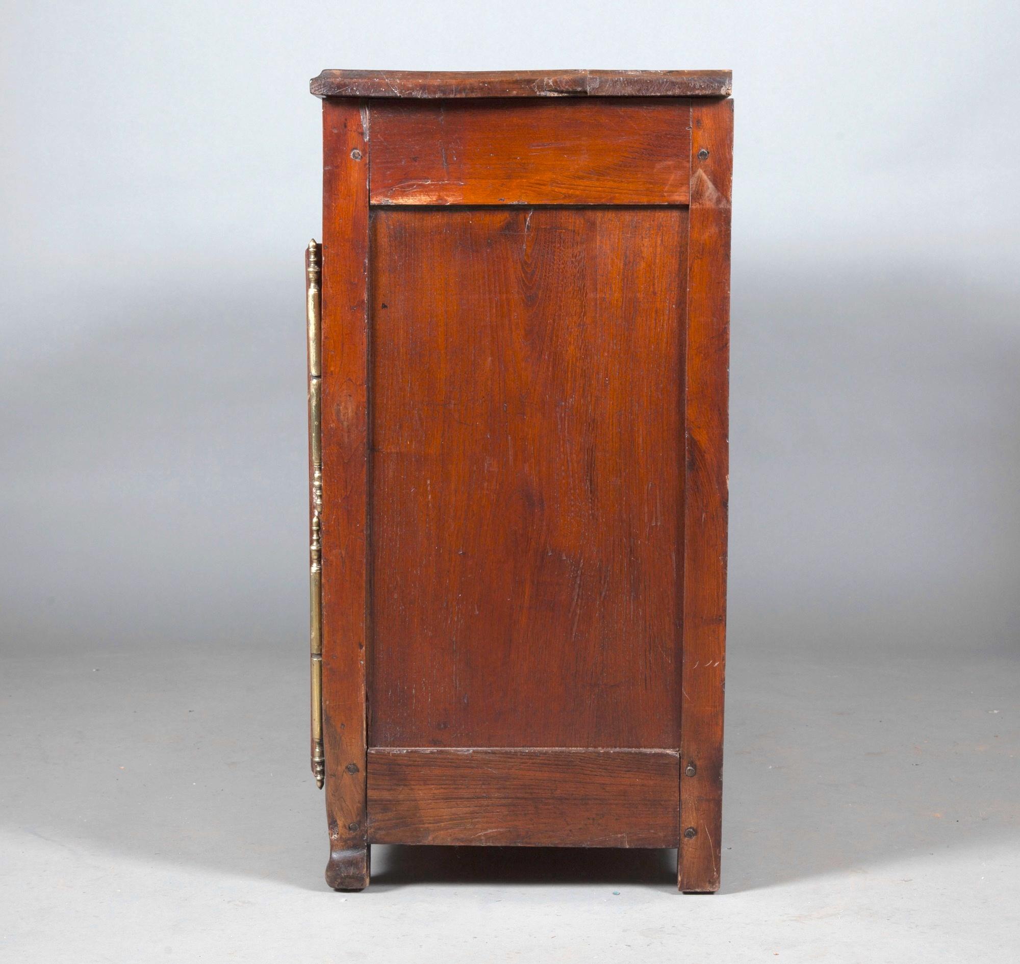 American 18th Century Fruitwood Continental Style Sideboard / Cabinet For Sale