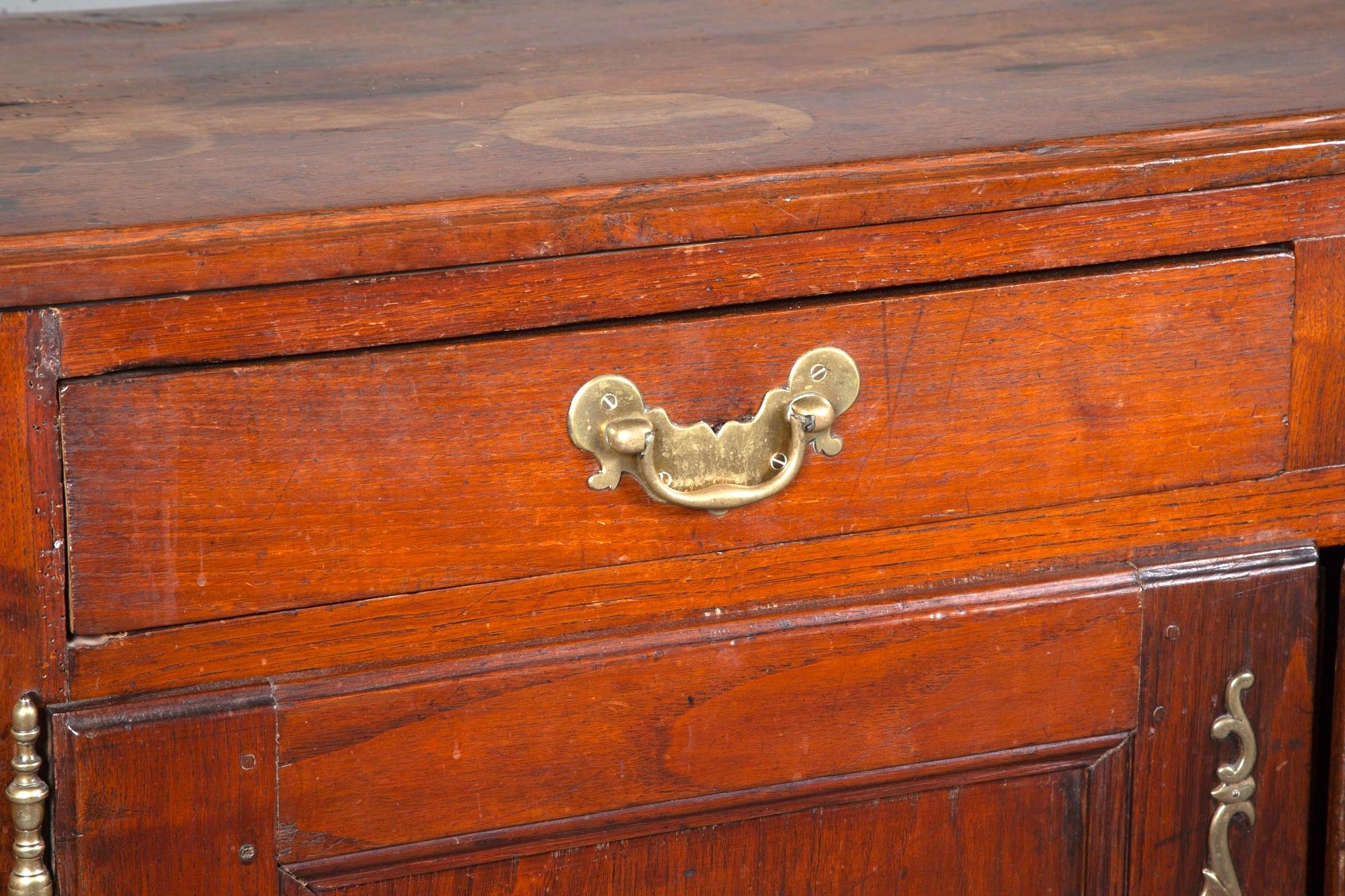 Hand-Carved 18th Century Fruitwood Continental Style Sideboard / Cabinet For Sale