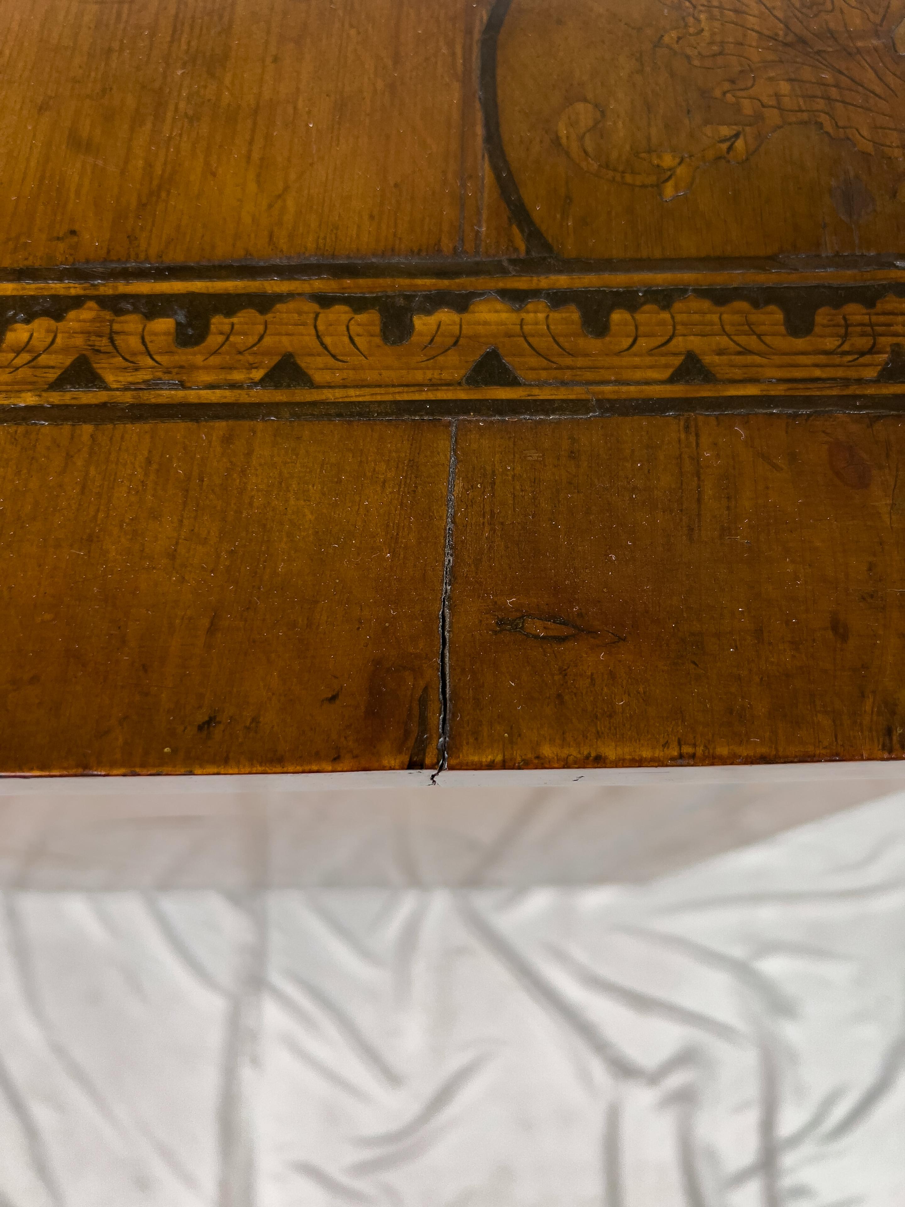 18th Century Fruitwood Italian Commode with Walnut Inlay For Sale 8