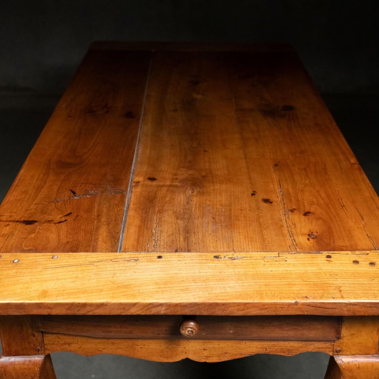 18th century fruitwood Louis XV french country work table  In Good Condition In Surrey, BC