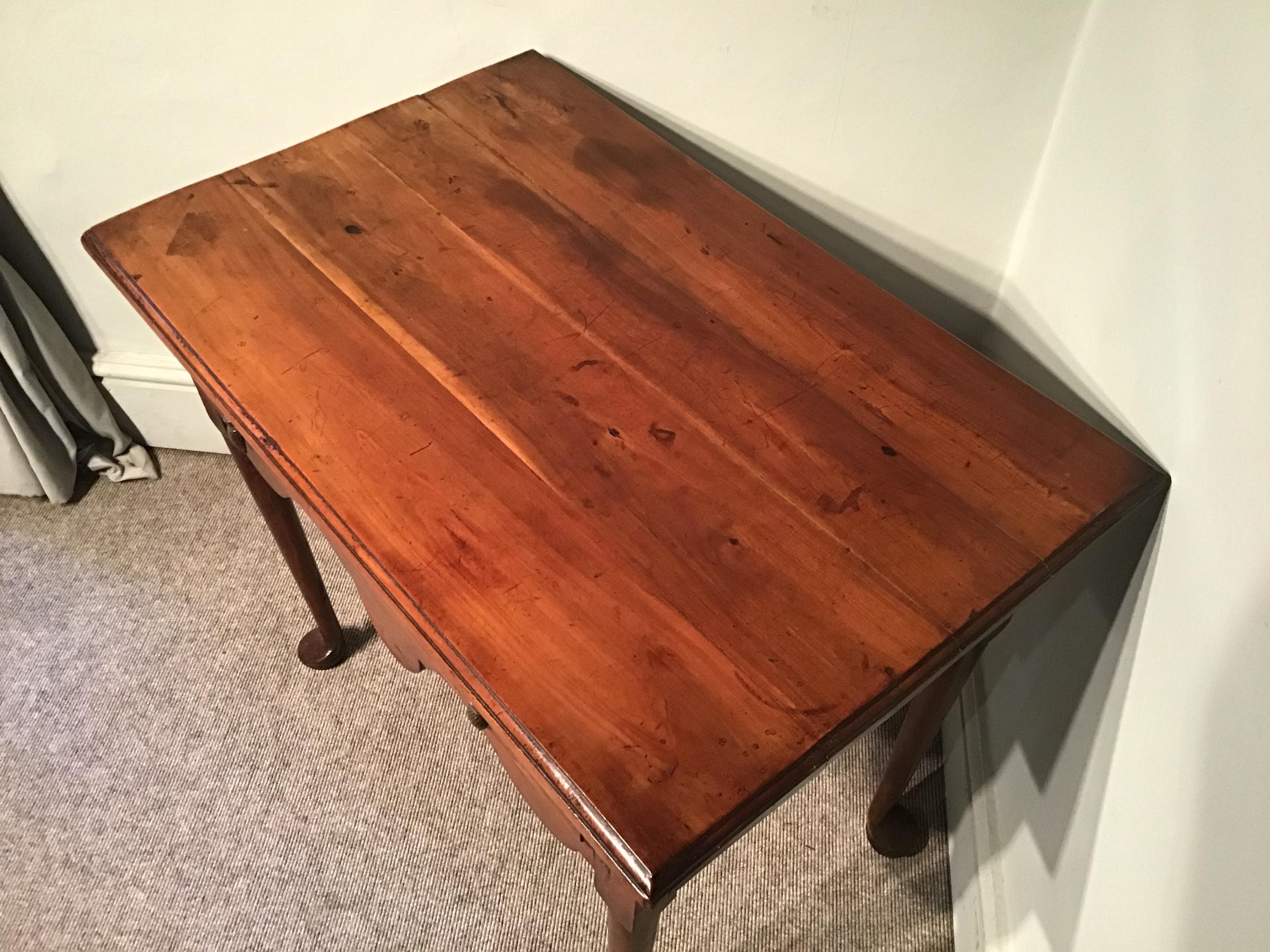 English 18th Century Fruitwood Sidetable For Sale