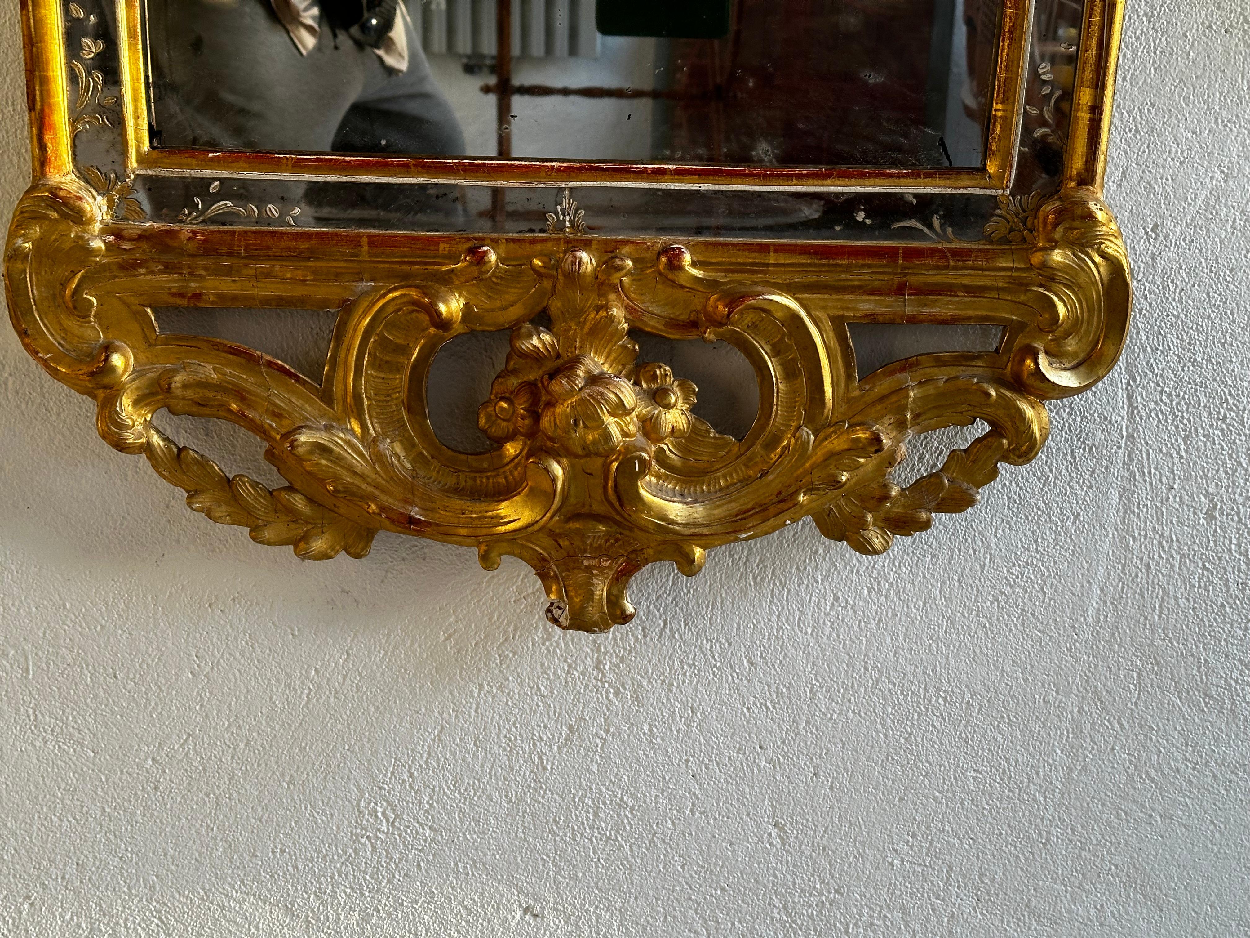 18th Century Full-Length mirror In Fair Condition For Sale In Stockholm, SE