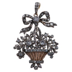 18th Century Gairdinetti Flower Basket Pendant