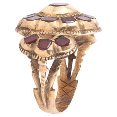 18th Century Garnet Gold Fede Ring
