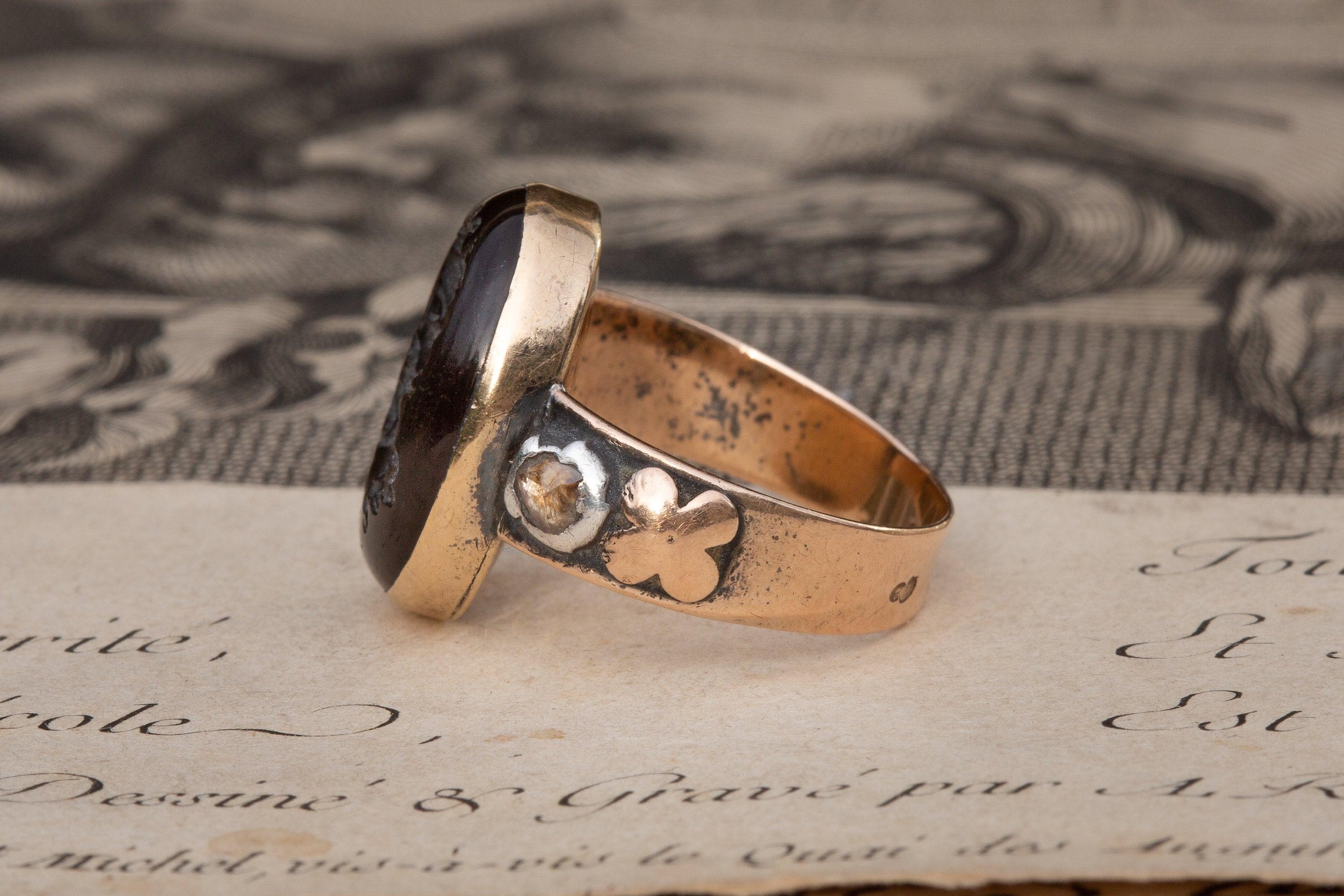 18th Century Garnet Intaglio Signet Ring 2