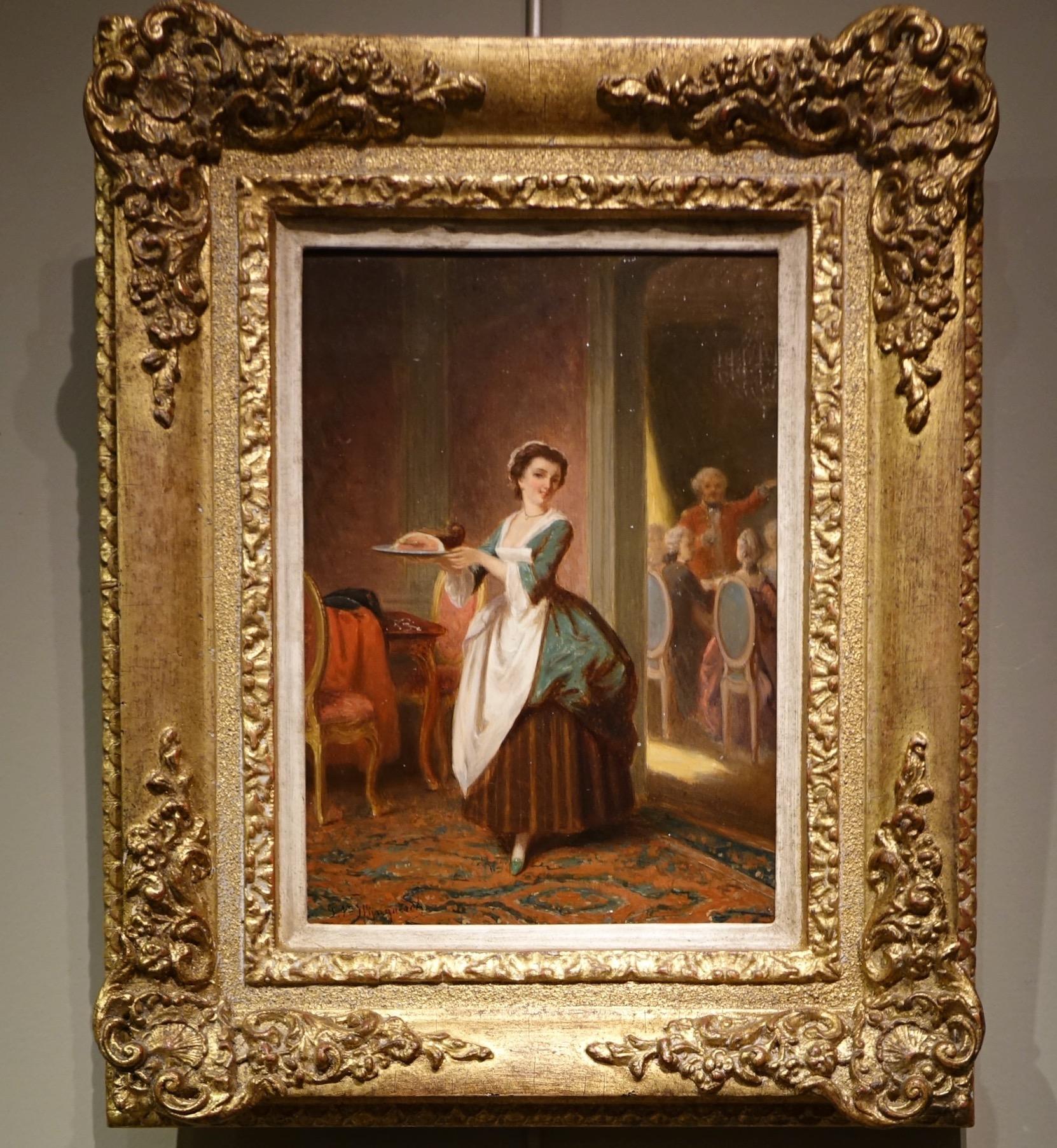 Néerlandais Scène de genre du 18e siècle  signé P.t. Van Wijngaerdt, 1816-1893 en vente