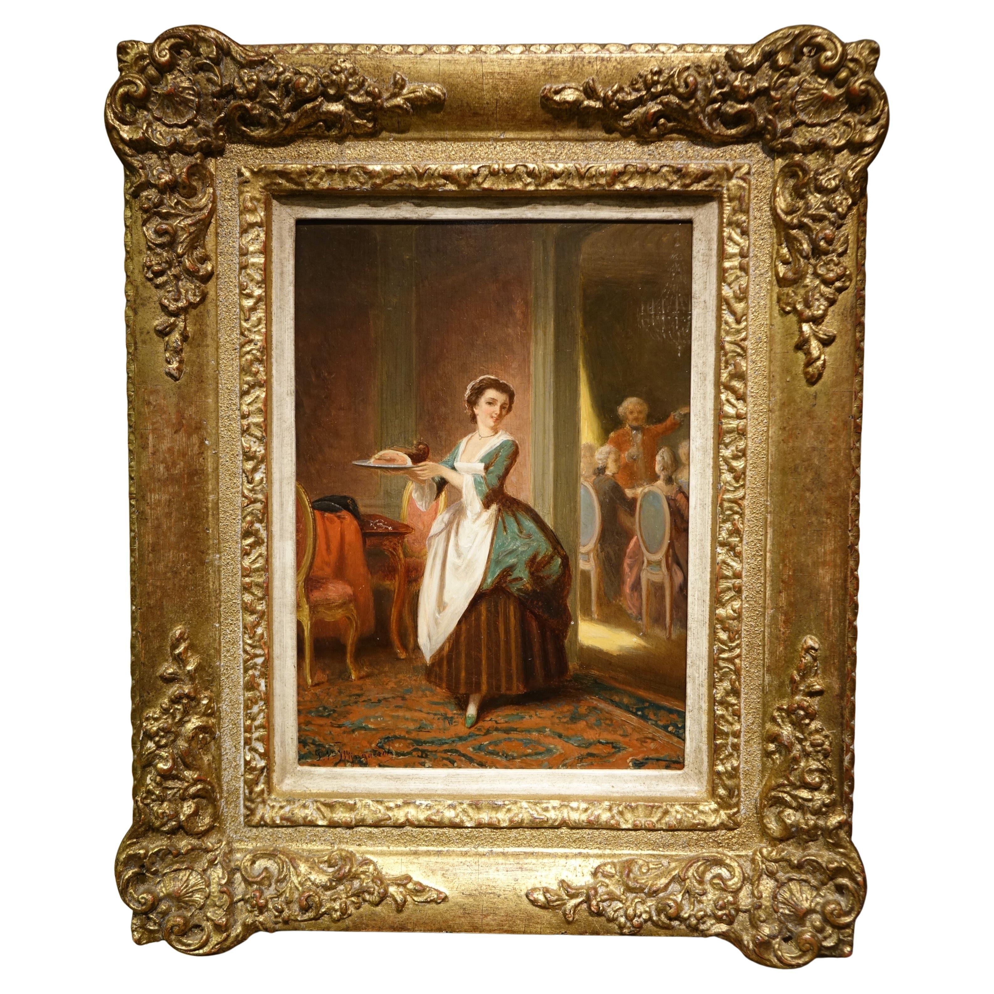 18th Century Genre Scene  signed P.t. Van Wijngaerdt , 1816-1893