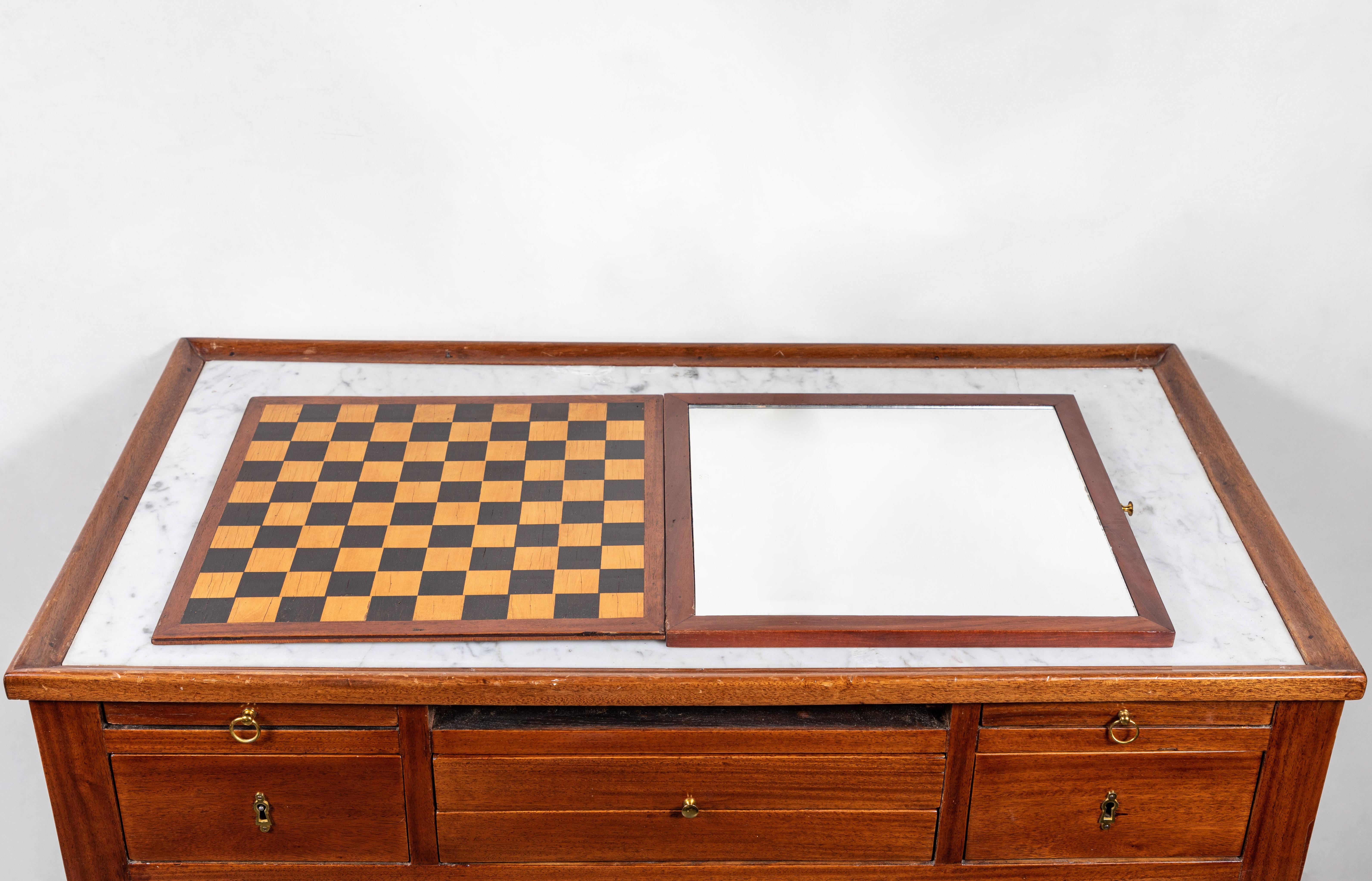 Hand-Carved 18th Century, Gentleman's Writing Desk and Games Table For Sale