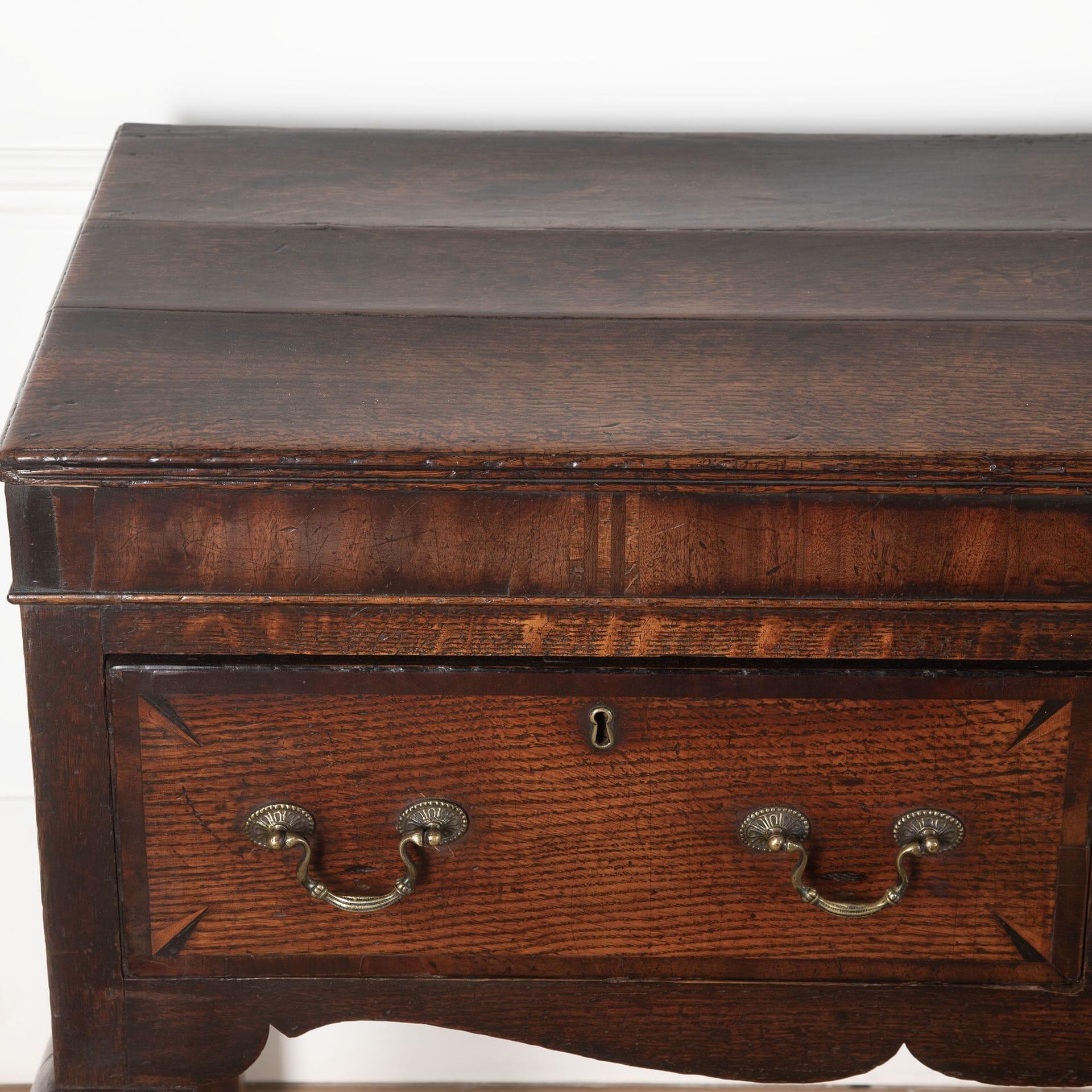 18th Century Geo III Oak and Mahogany Dresser For Sale 4