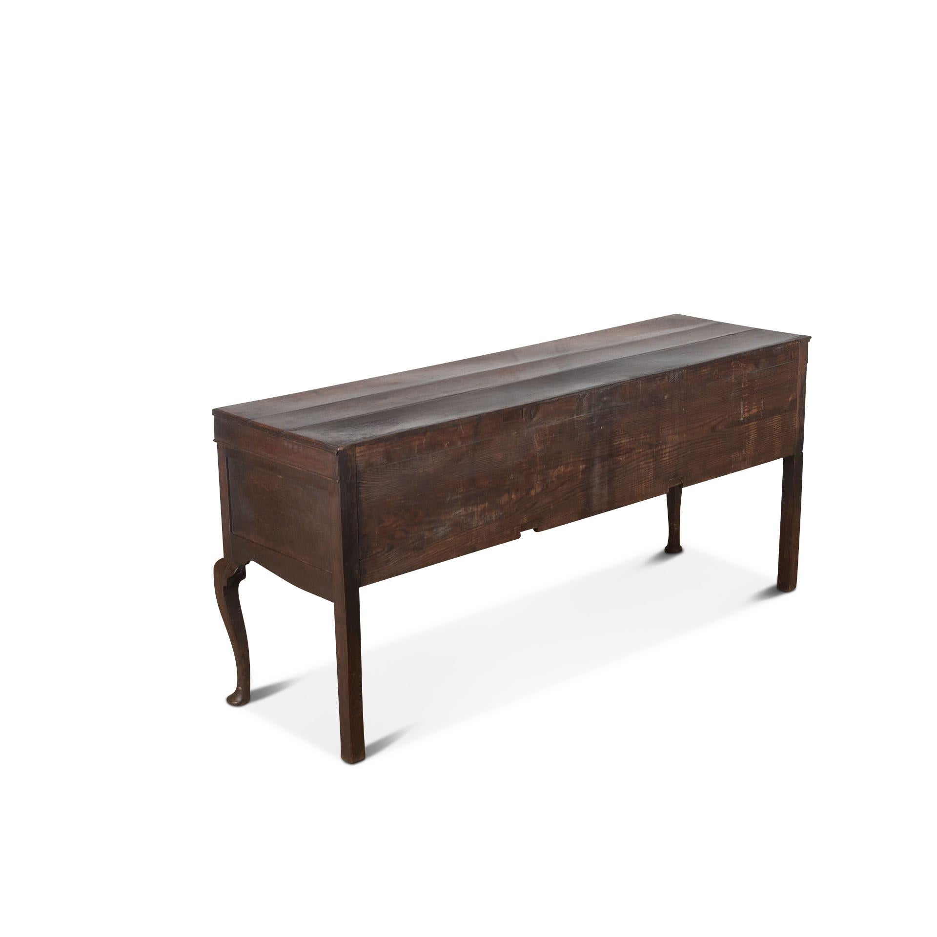 18th Century Geo III Oak and Mahogany Dresser For Sale 1