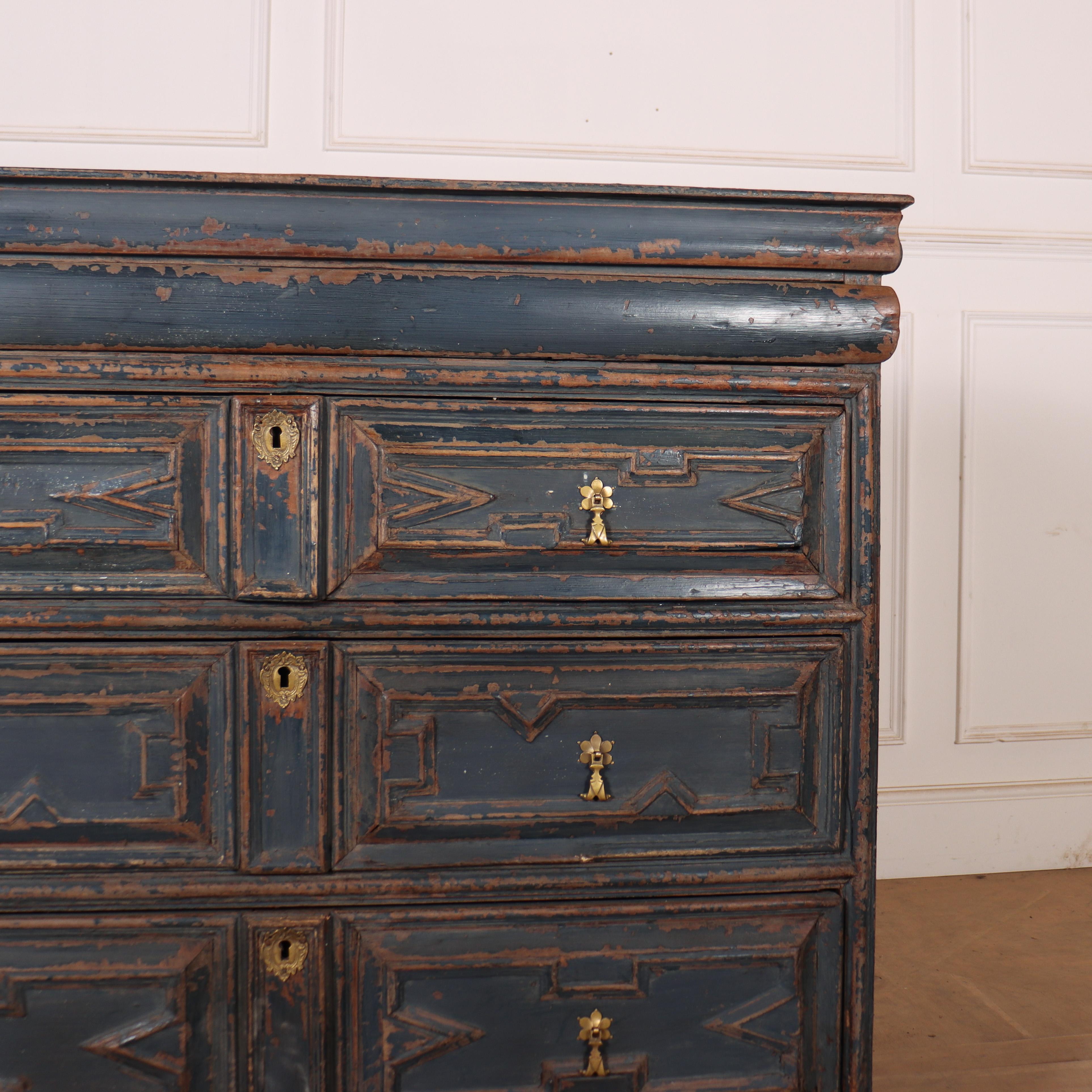 English 18th Century Geometric Chest of Drawers For Sale
