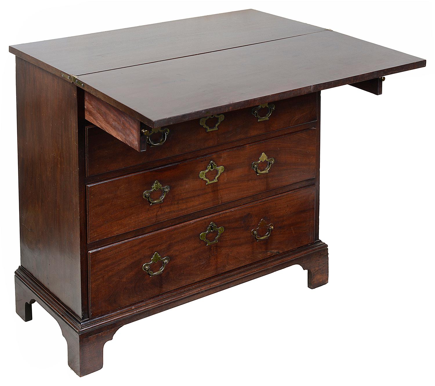 George I 18th Century George 11 Red Walnut Bachelors Chest