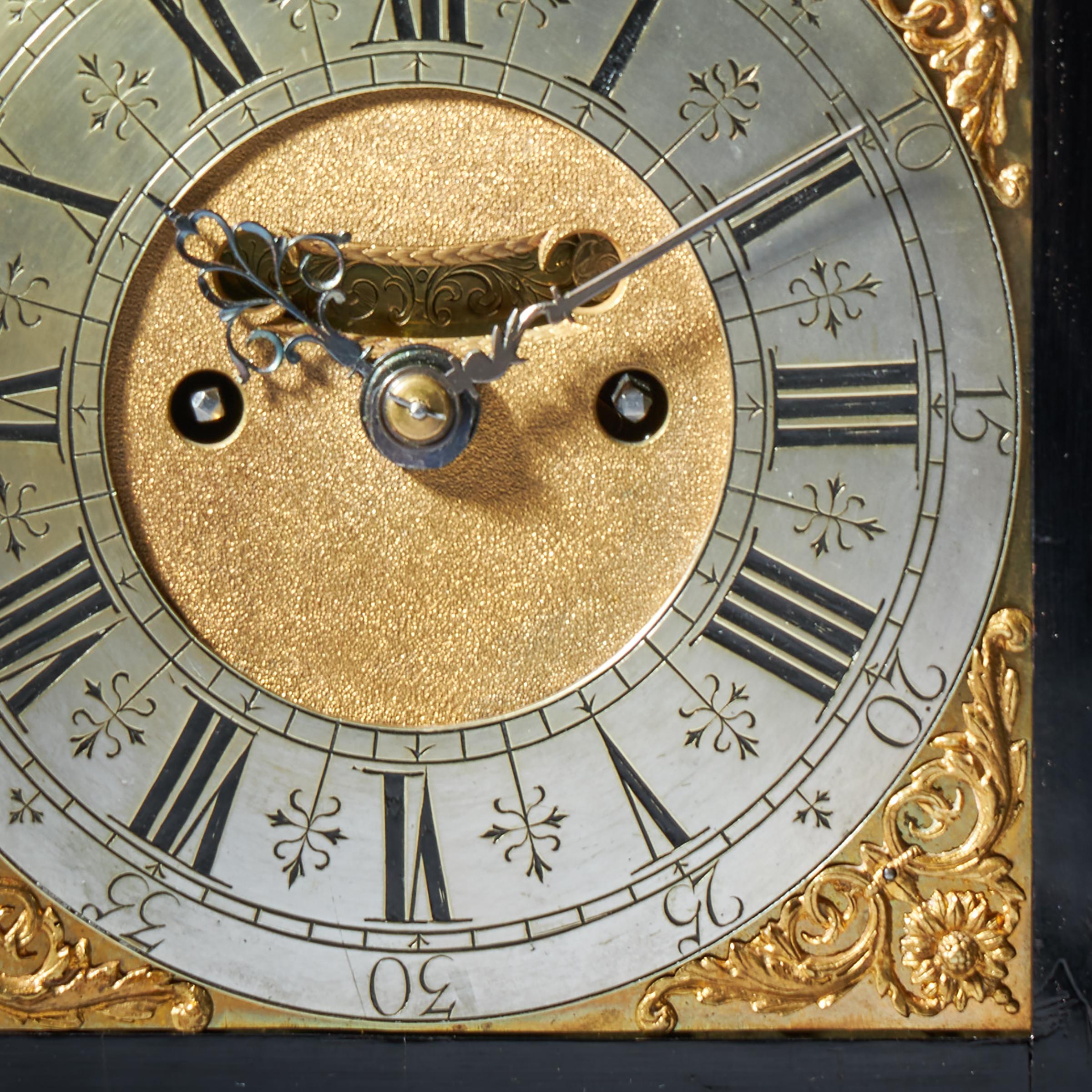 18th Century George I Eight-Day Ebony Table Clock with Pull Repeat by Bushman 3