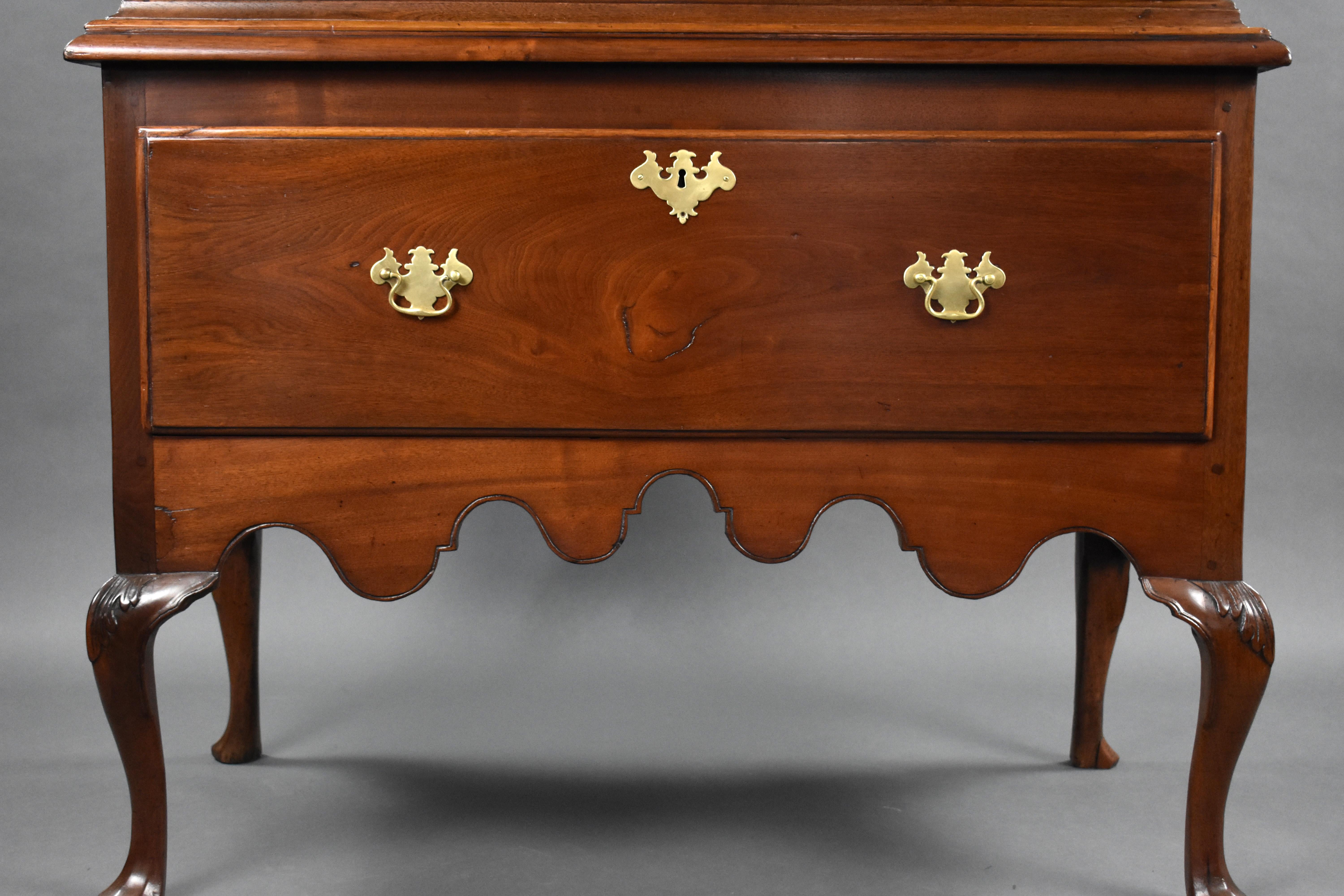 18th Century George I Solid Walnut Chest on Stand For Sale 6