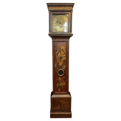 18th Century George I Style Lacquered Chinoiserie Grandfather Clock Longcase