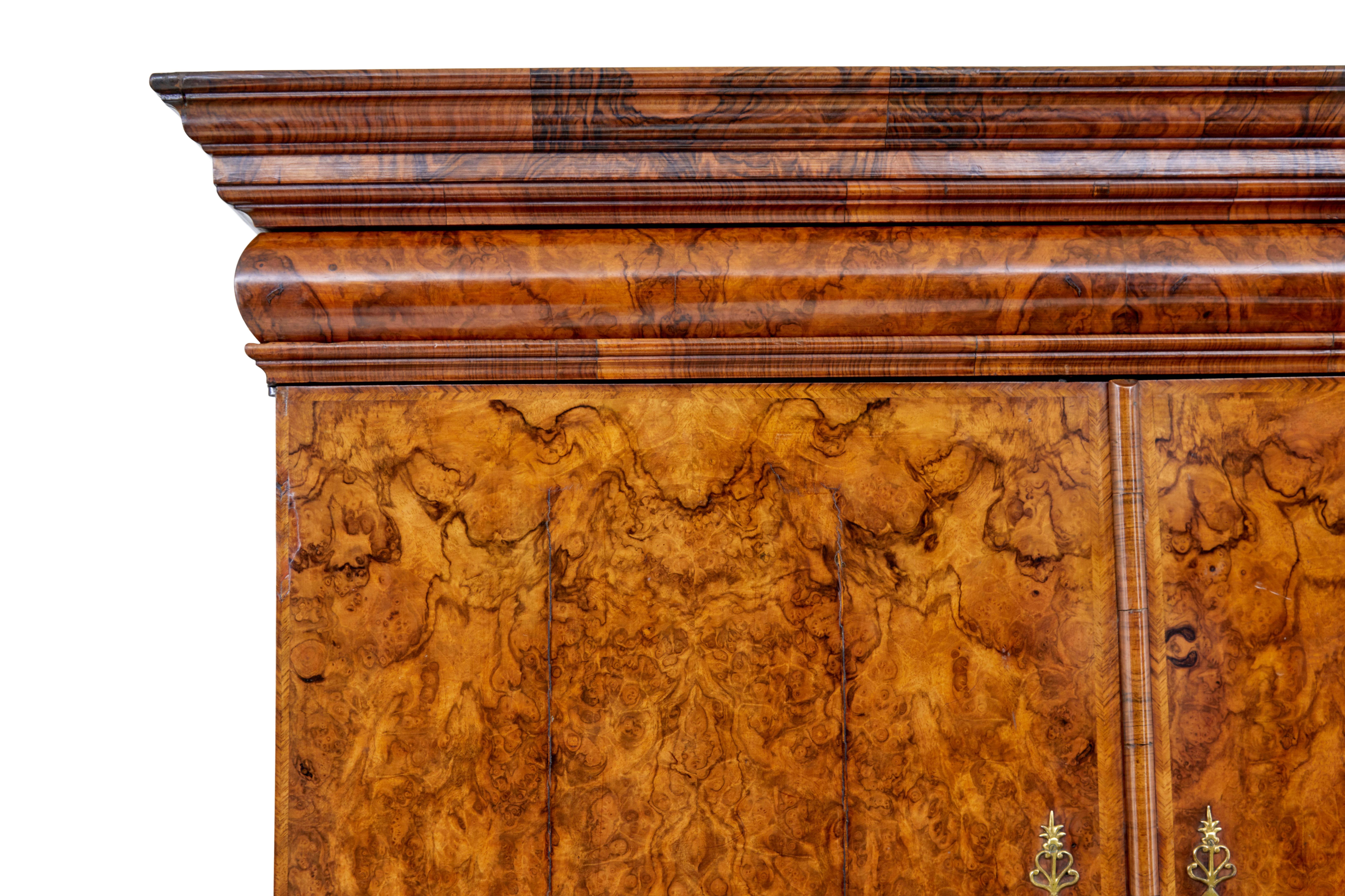 18th Century George I Walnut Cabinet on Chest For Sale 11