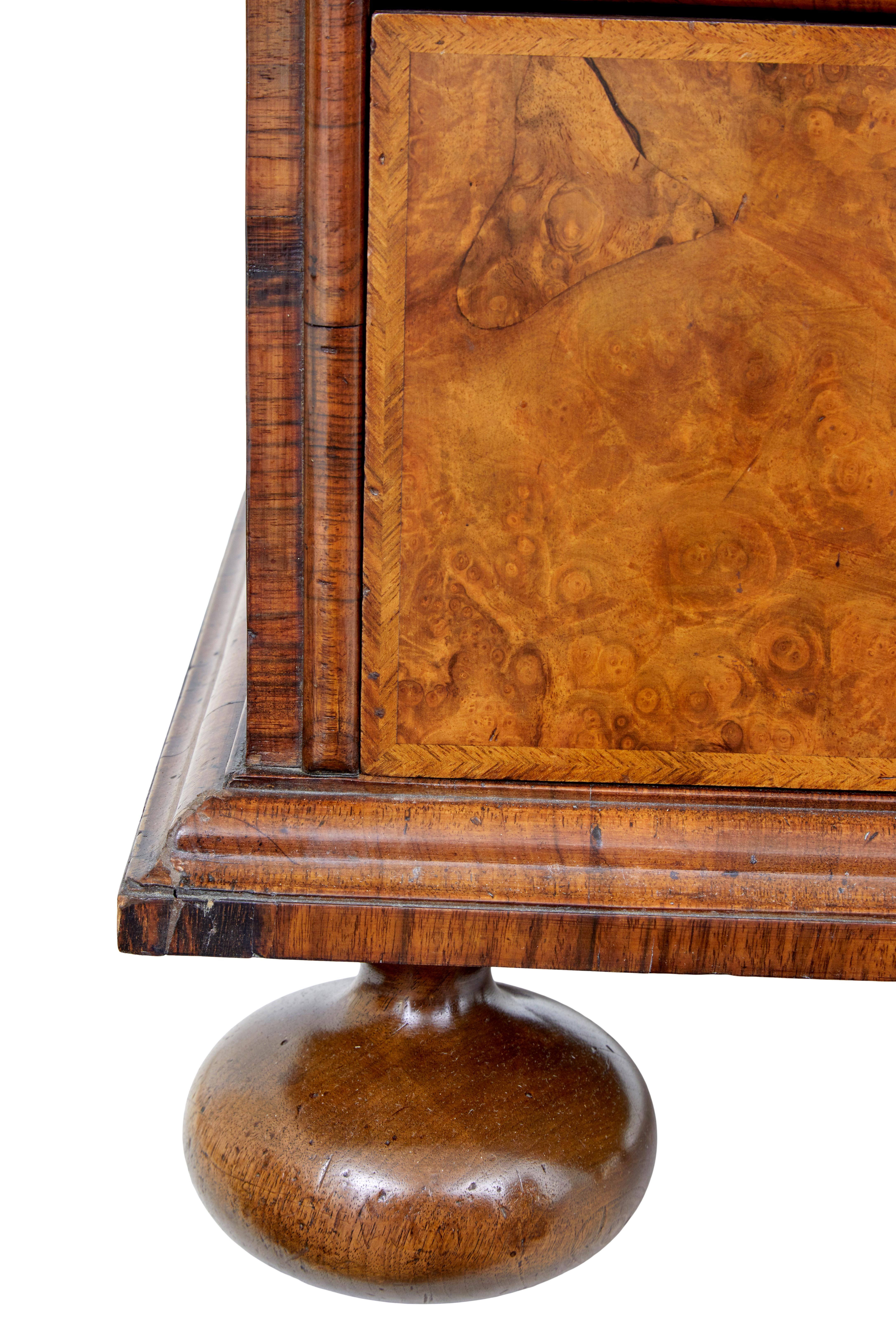 18th century George I walnut cabinet on chest 10