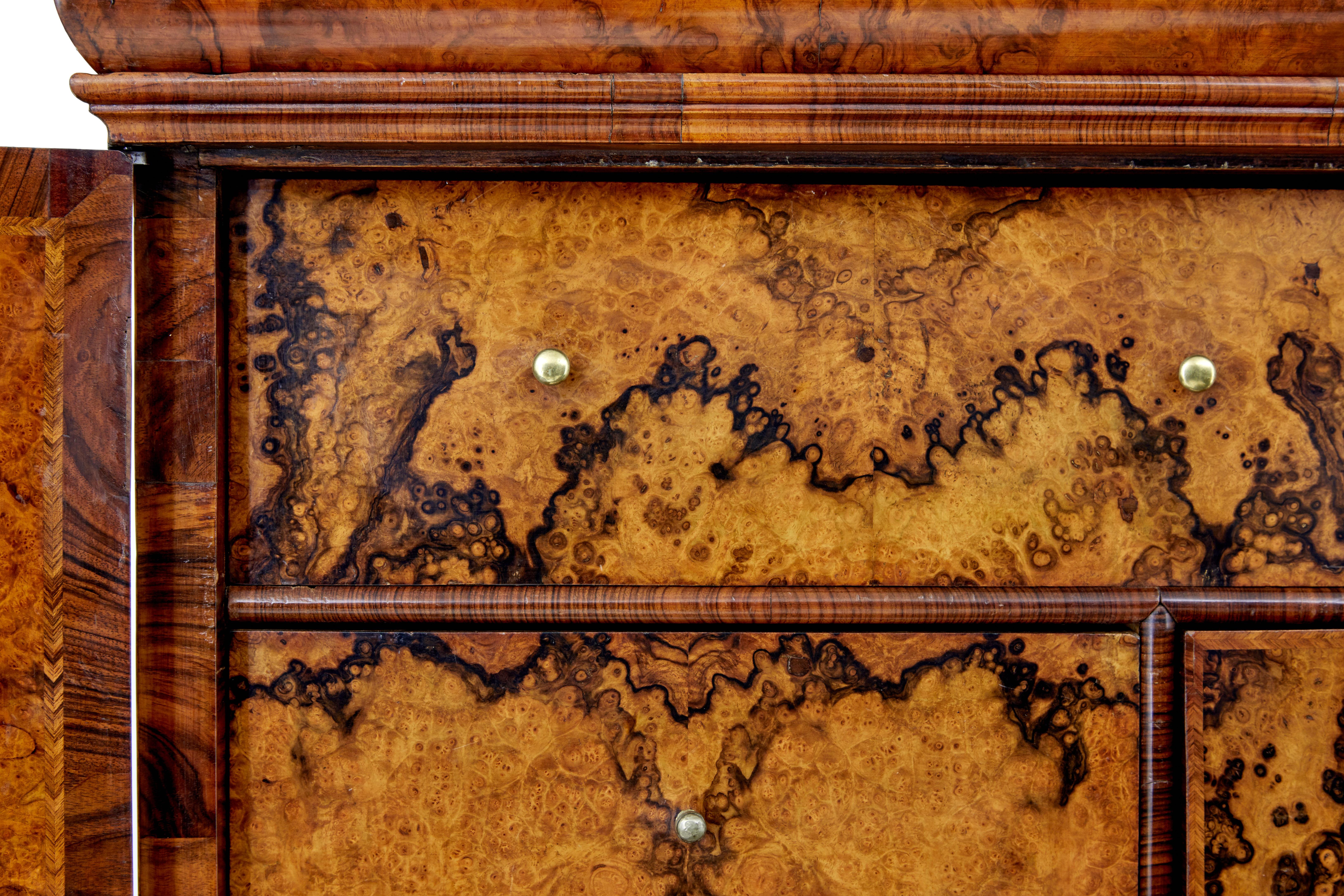 18th Century George I Walnut Cabinet on Chest For Sale 4