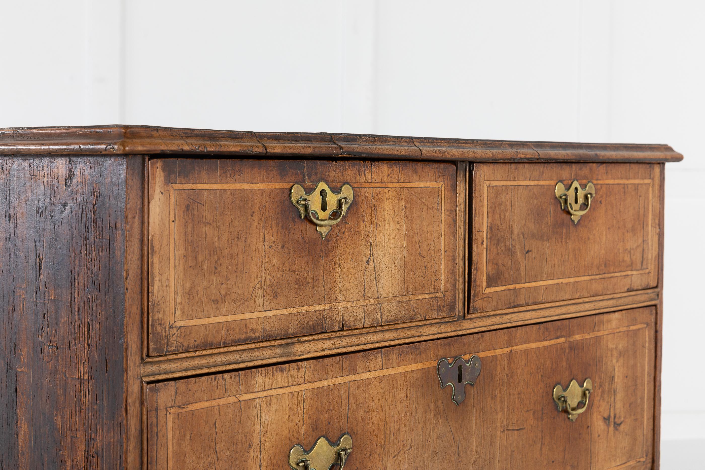 18th Century and Earlier 18th Century George I Walnut Chest of Drawers