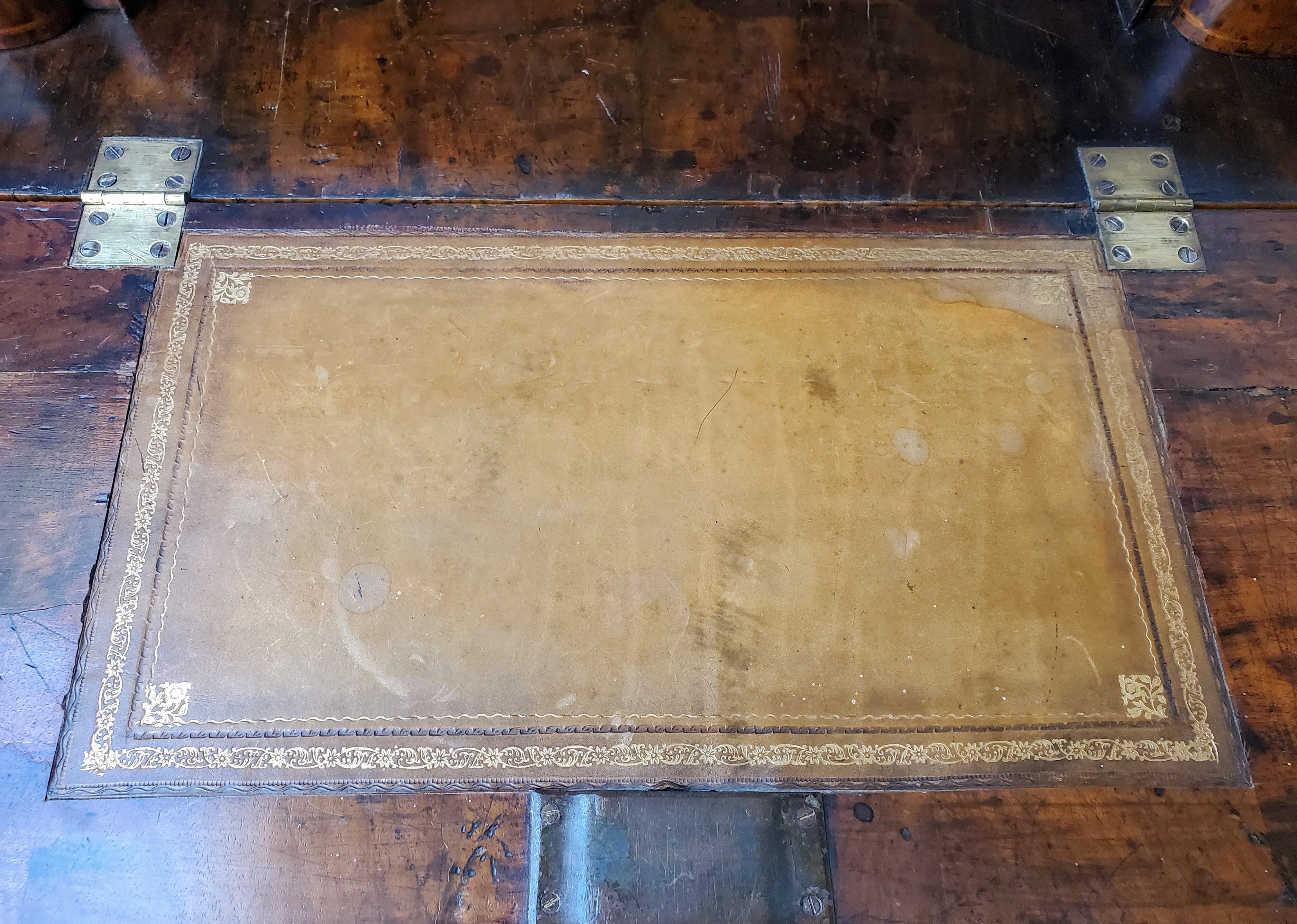 18th Century George II Burled Ash and Walnut Slant Top Desk 9