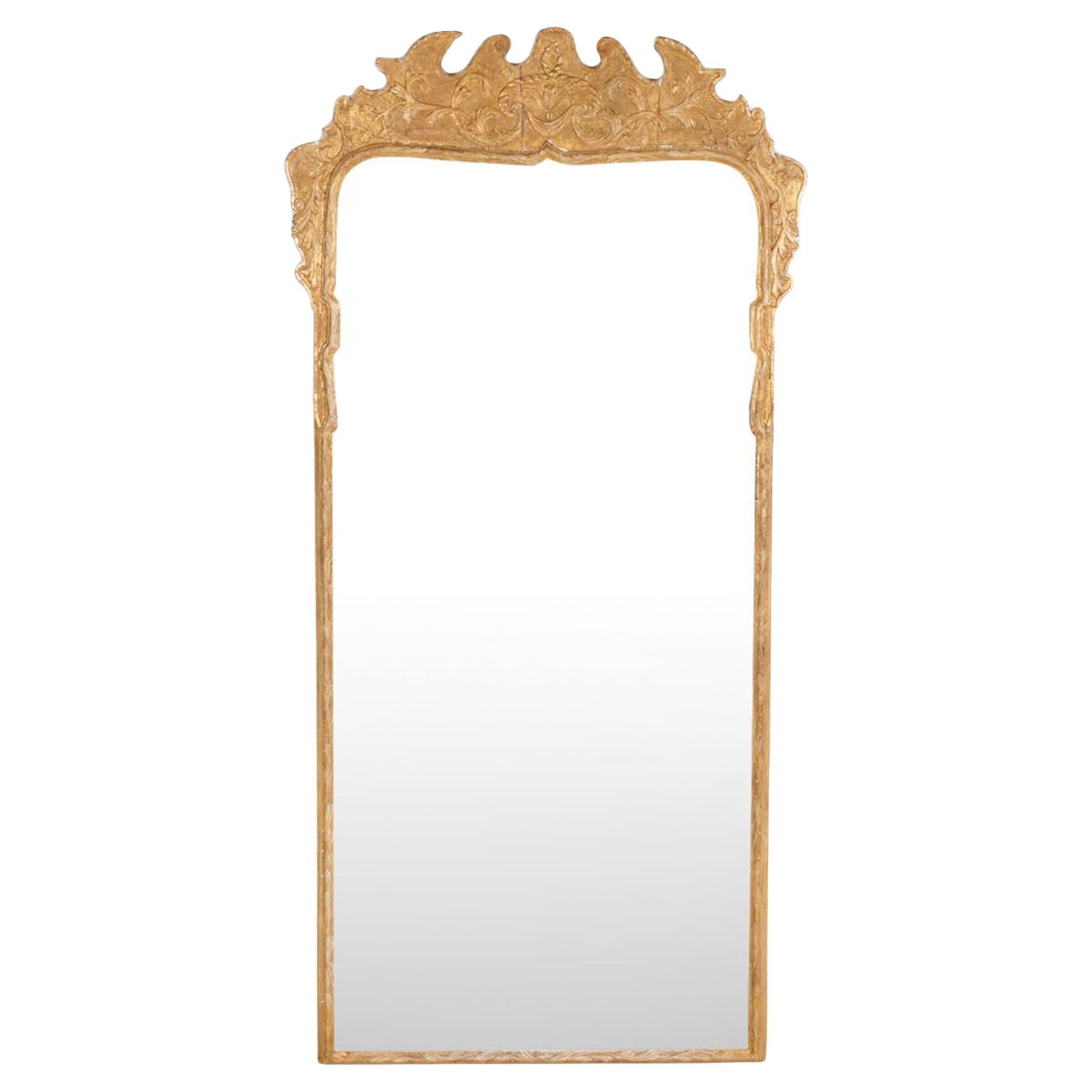 18th Century George II Giltwood Wall Mirror For Sale
