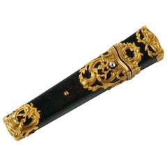 18th Century George II Gold and Bloodstone Etui Case, circa 1760