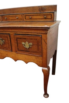 18th Century George II Inlaid Oak Sideboard