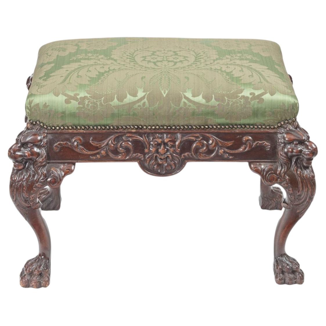 18th Century George II Irish mahogany stool