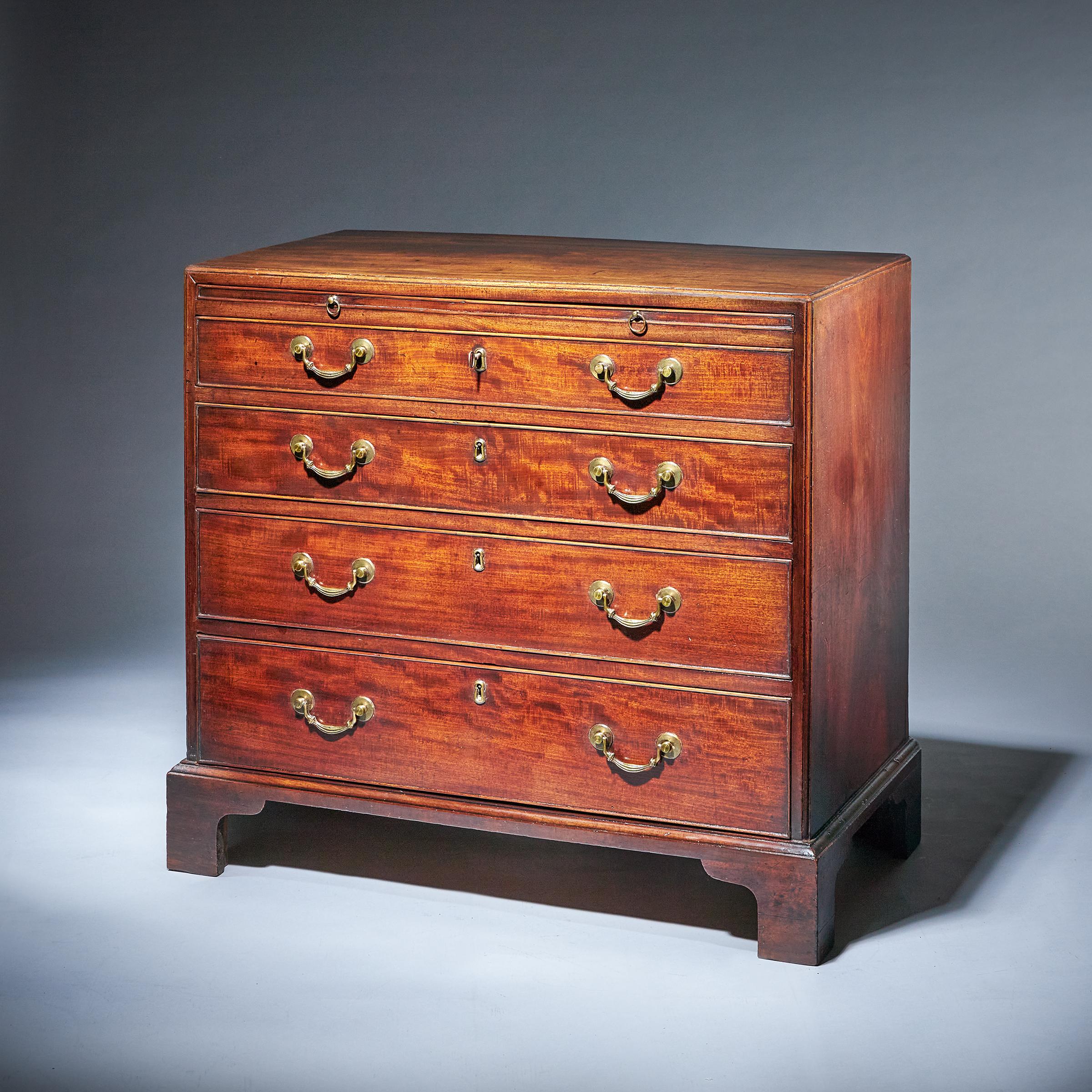 English 18th Century George II Mahogany Caddy Moulded Chest Attributed to Giles Grendey