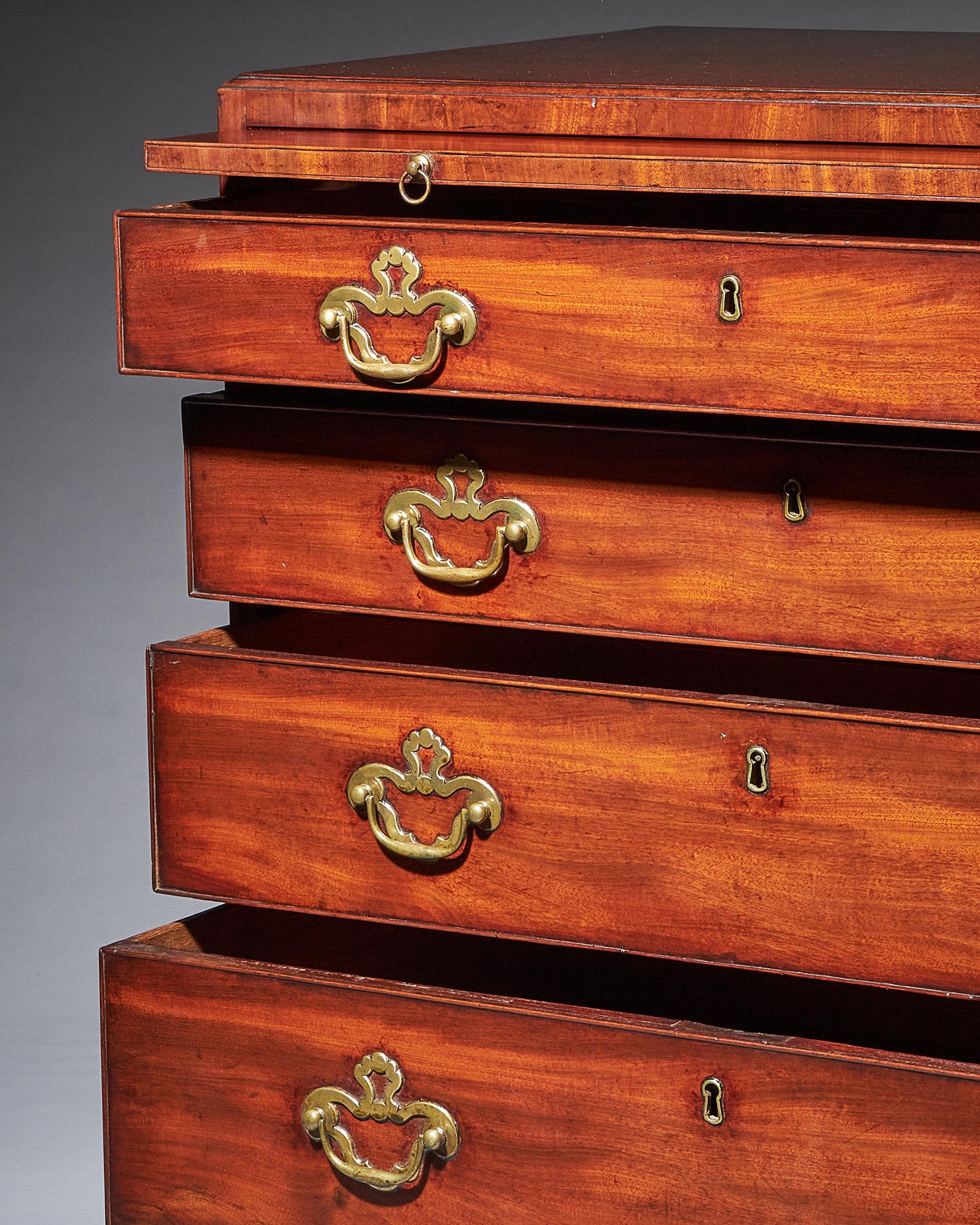 18th Century George II Mahogany Caddy-Topped Chest by Giles Grendey, C.1730-1740 3