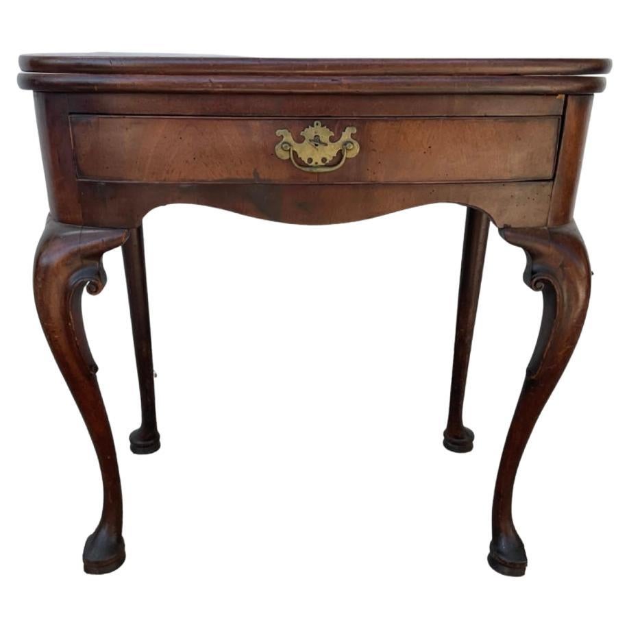 18th Century George II Mahogany Game / Tea Table For Sale