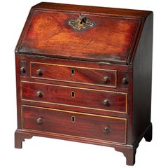 Antique 18th Century George II Mahogany Miniature Bureau