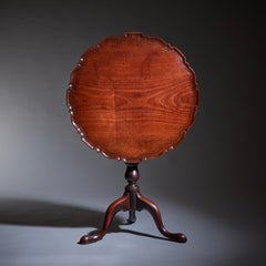 Table tripode à croûte de tarte en acajou de George II du XVIIIe siècle, Circa 1760