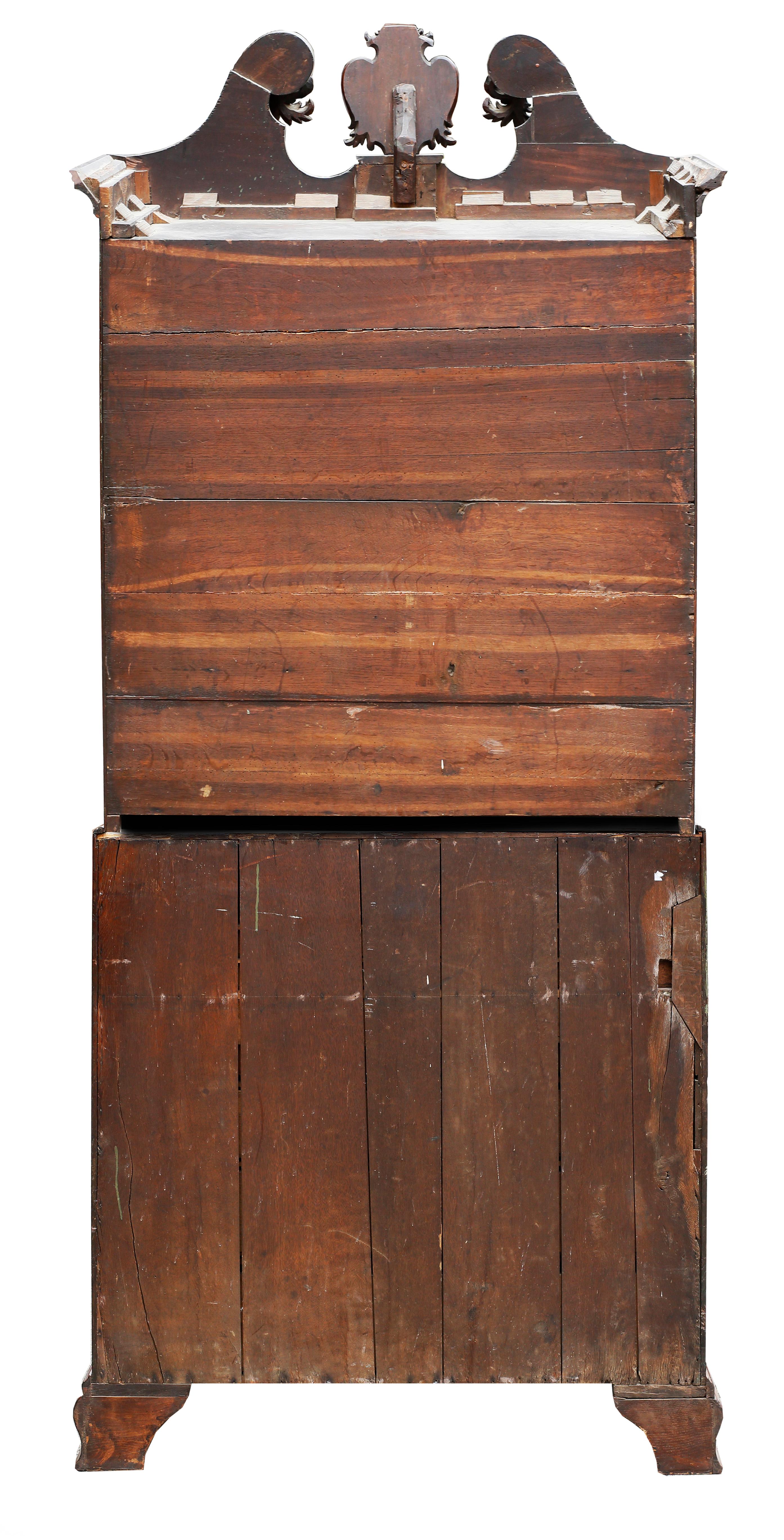 18th Century, George II Mahogany Secretary Bookcase For Sale 6