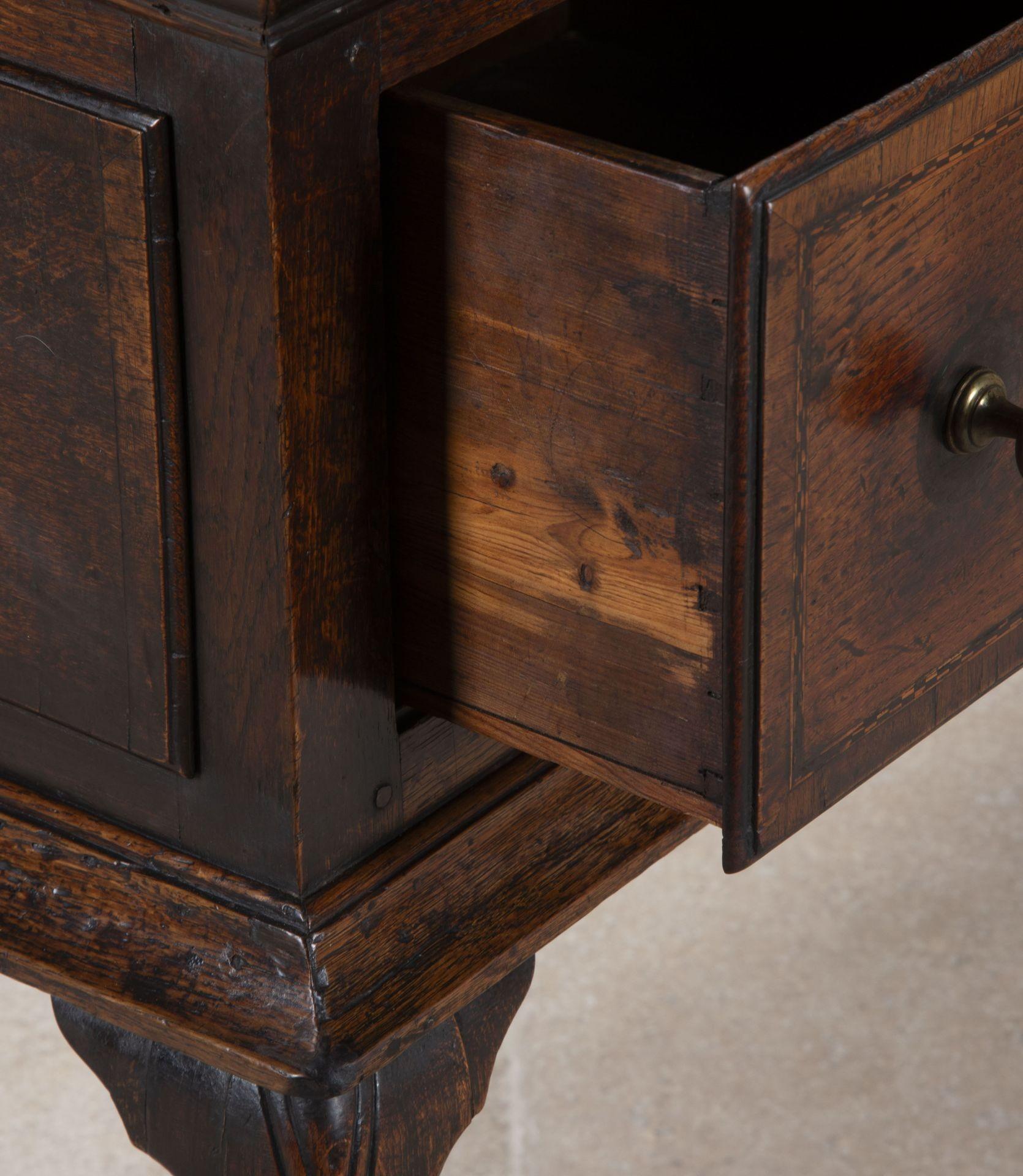 Brass 18th Century George II Oak Dresser Base For Sale