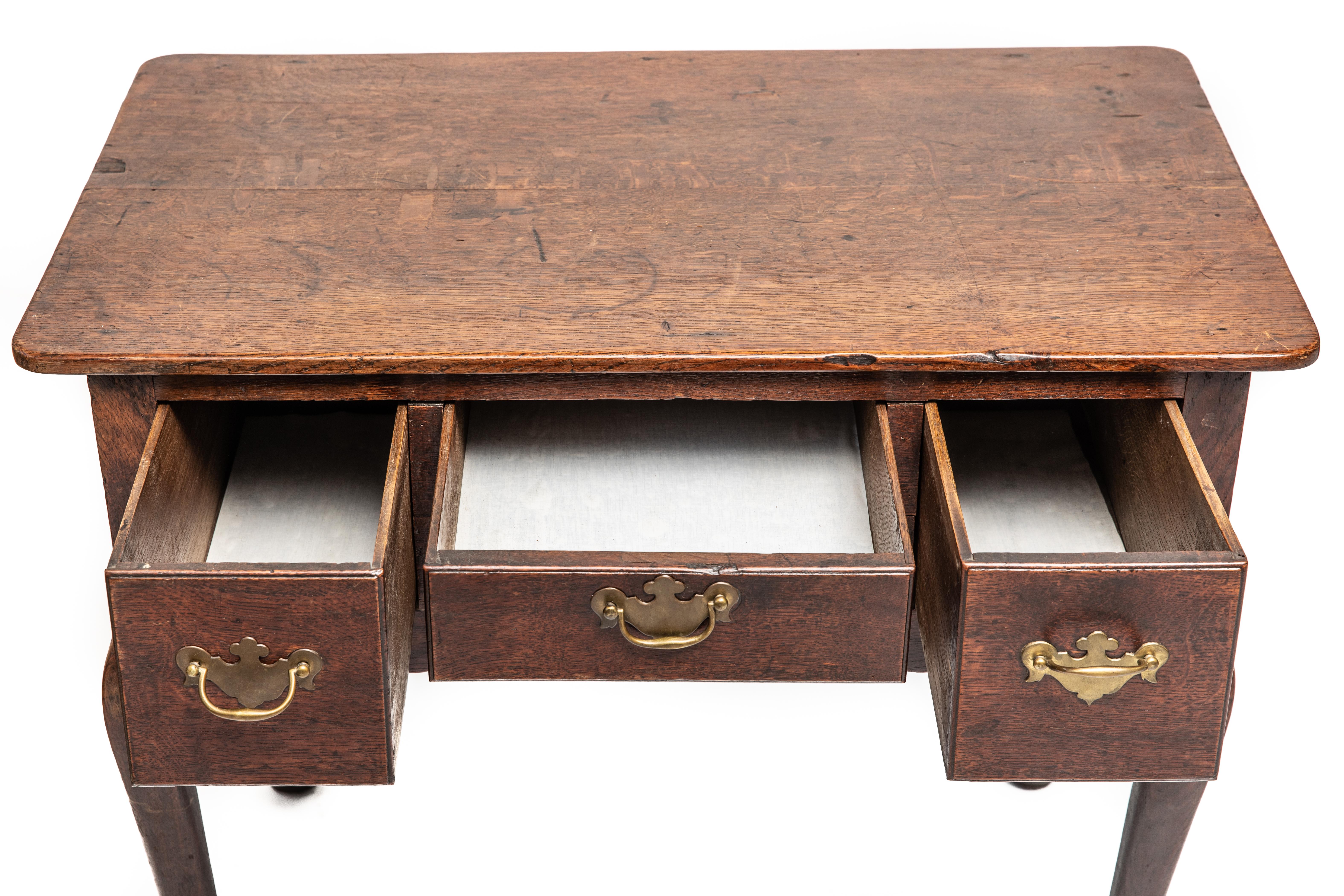 18th Century George II Oak Dressing Table 1